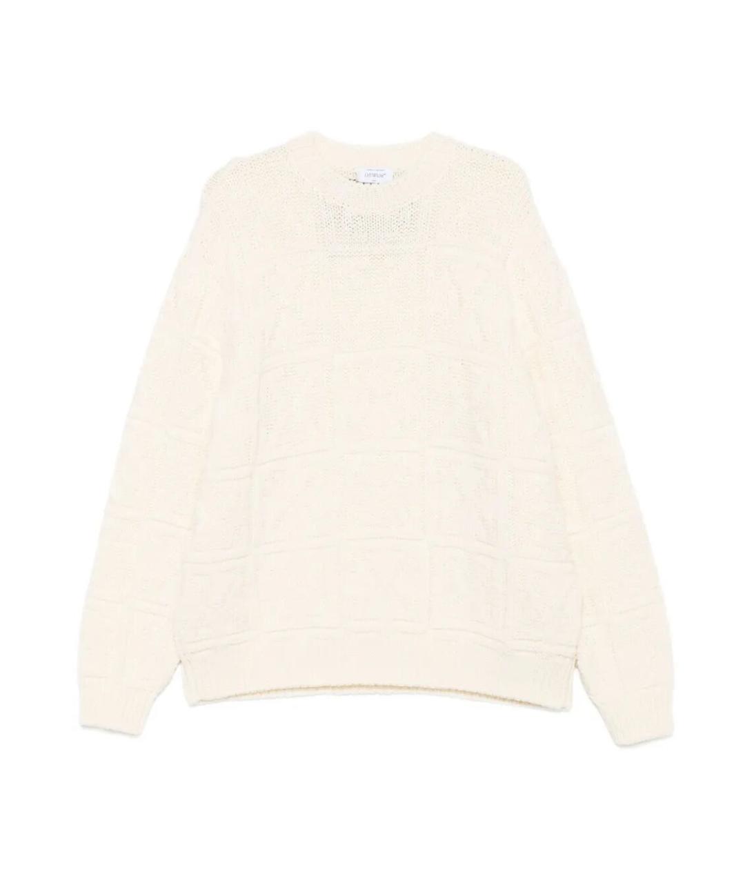 OFF-WHITE Белый шерстяной джемпер / свитер, фото 1