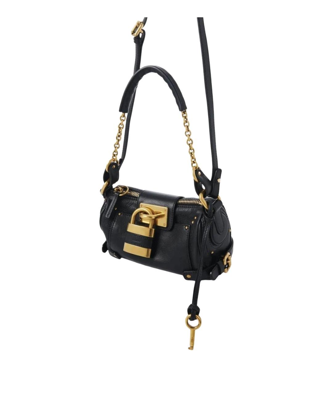 CHLOE Черная кожаная сумка через плечо, фото 3