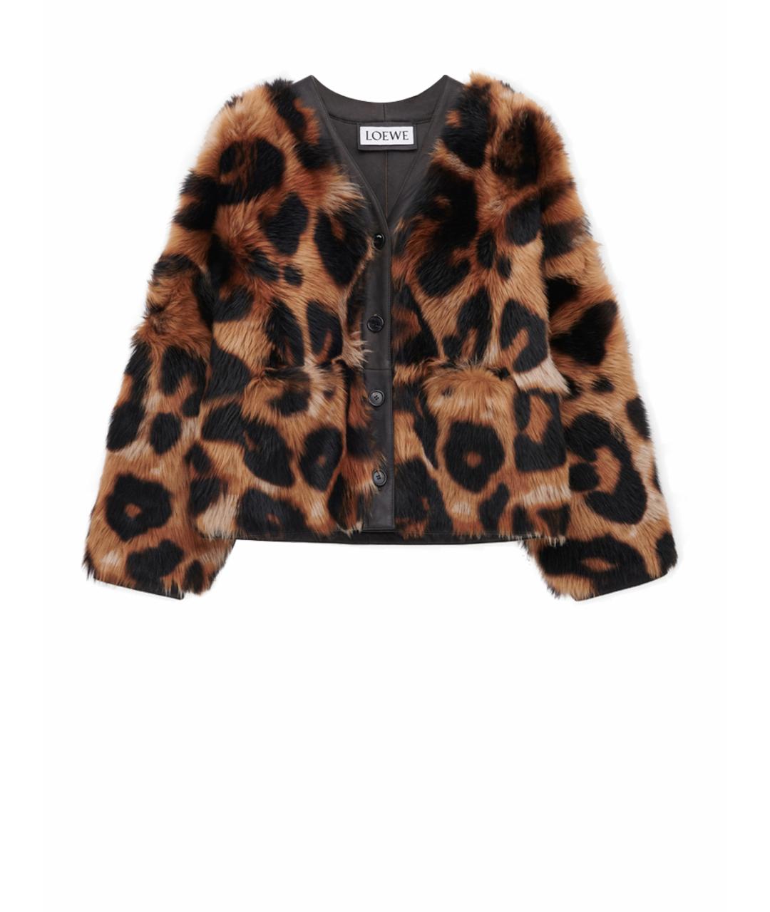LOEWE Мульти меховая шуба, фото 1