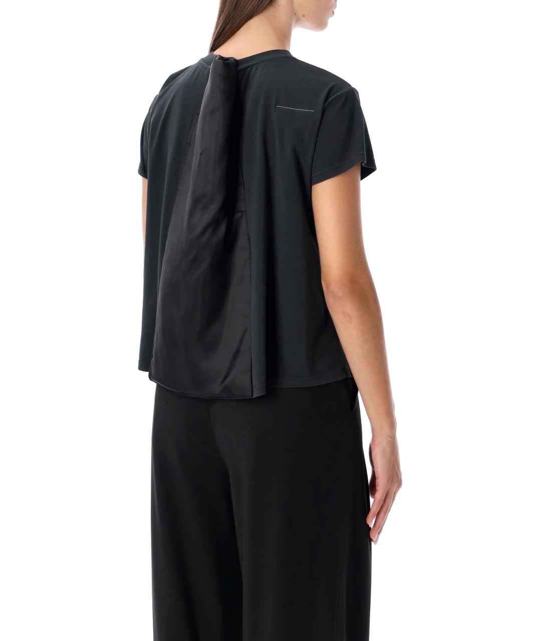 MM6 MAISON MARGIELA Черная хлопковая футболка, фото 4