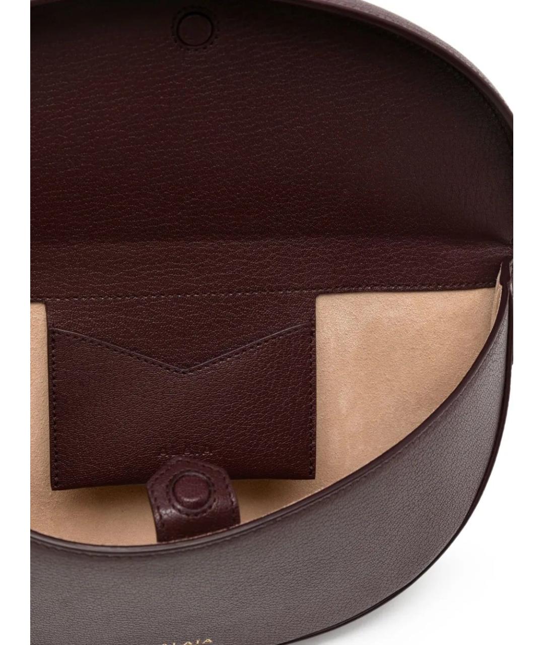 ALAIA Бордовая кожаная сумка через плечо, фото 5