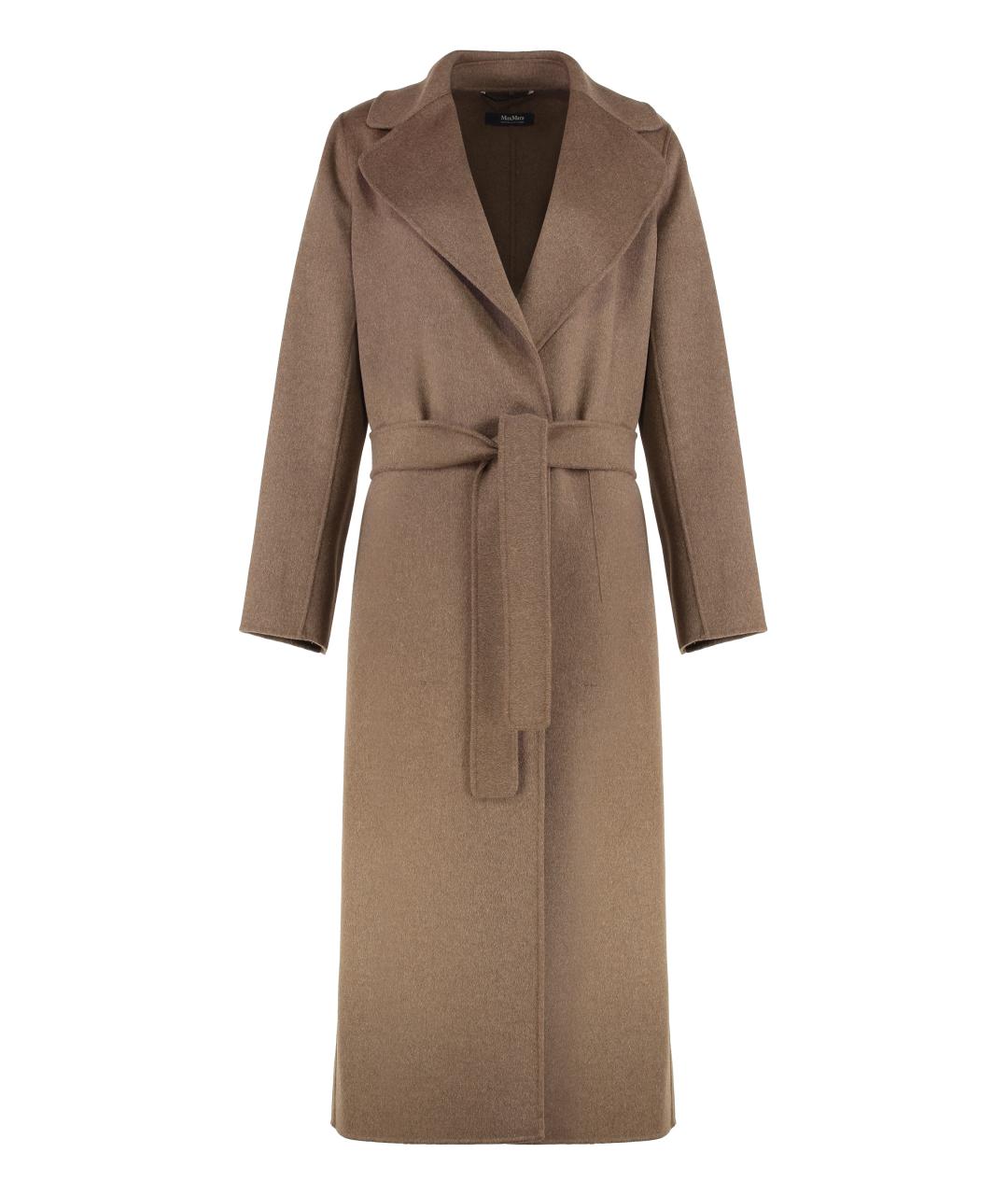 'S MAX MARA Коричневое шерстяное пальто, фото 1