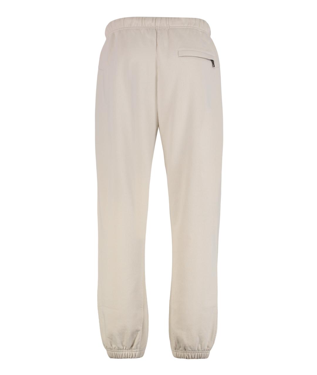 DOLCE&GABBANA Бежевые хлопковые повседневные брюки, фото 2