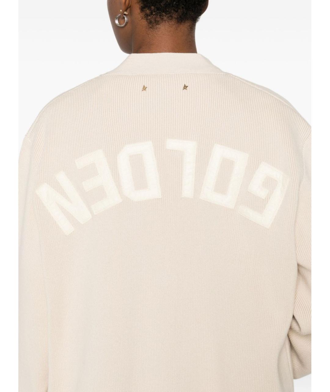 GOLDEN GOOSE DELUXE BRAND Бежевый хлопковый кардиган, фото 3