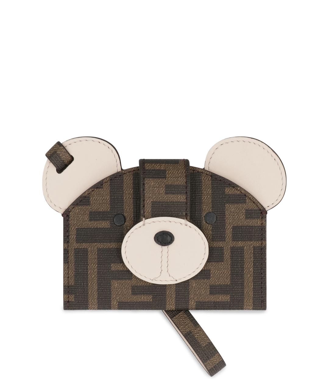 FENDI Коричневый кардхолдер из искусственной кожи, фото 1