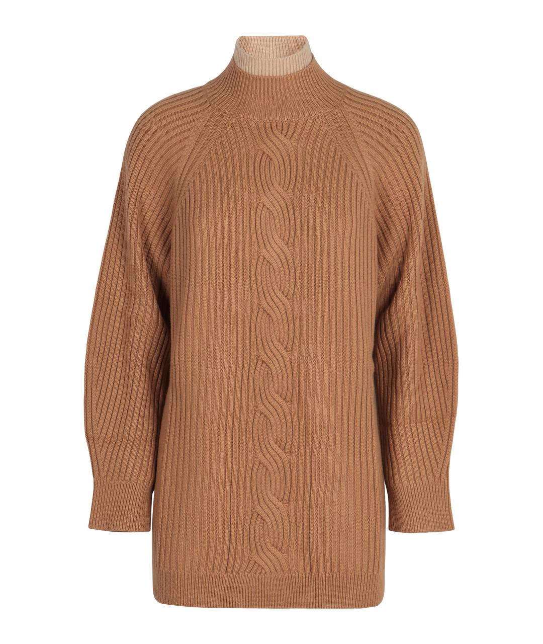 MAX MARA Бежевый шерстяной джемпер / свитер, фото 1