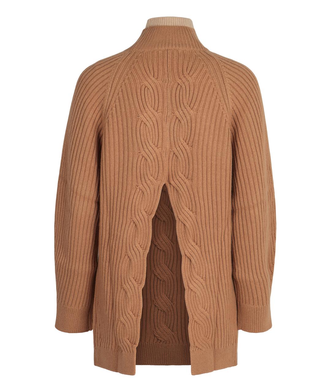 MAX MARA Бежевый шерстяной джемпер / свитер, фото 4