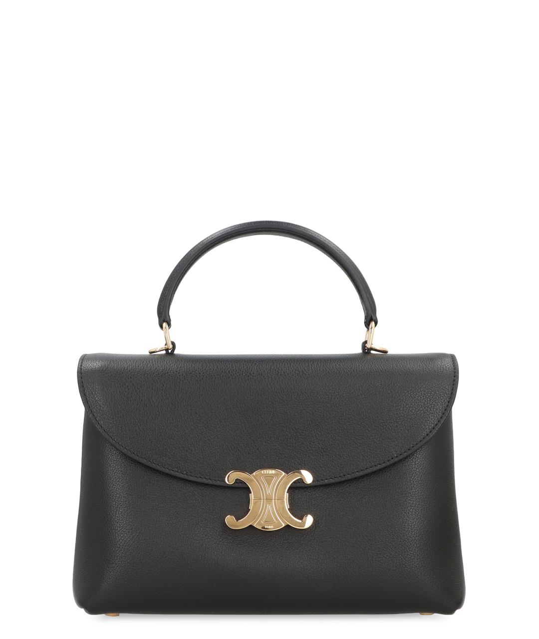 CELINE Черная кожаная сумка тоут, фото 1