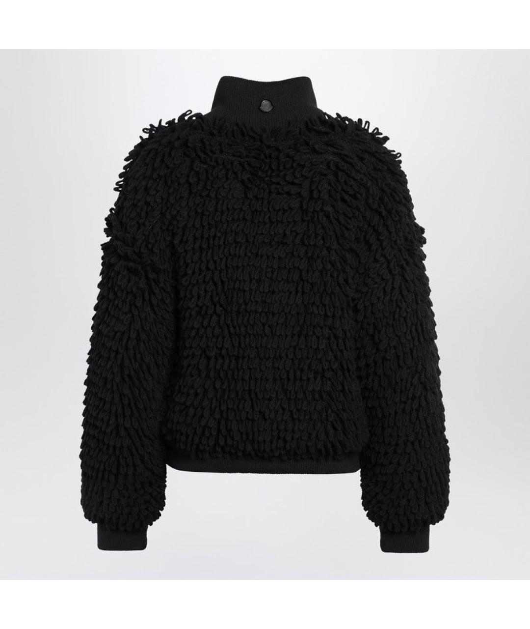 MONCLER Черный шерстяной кардиган, фото 2