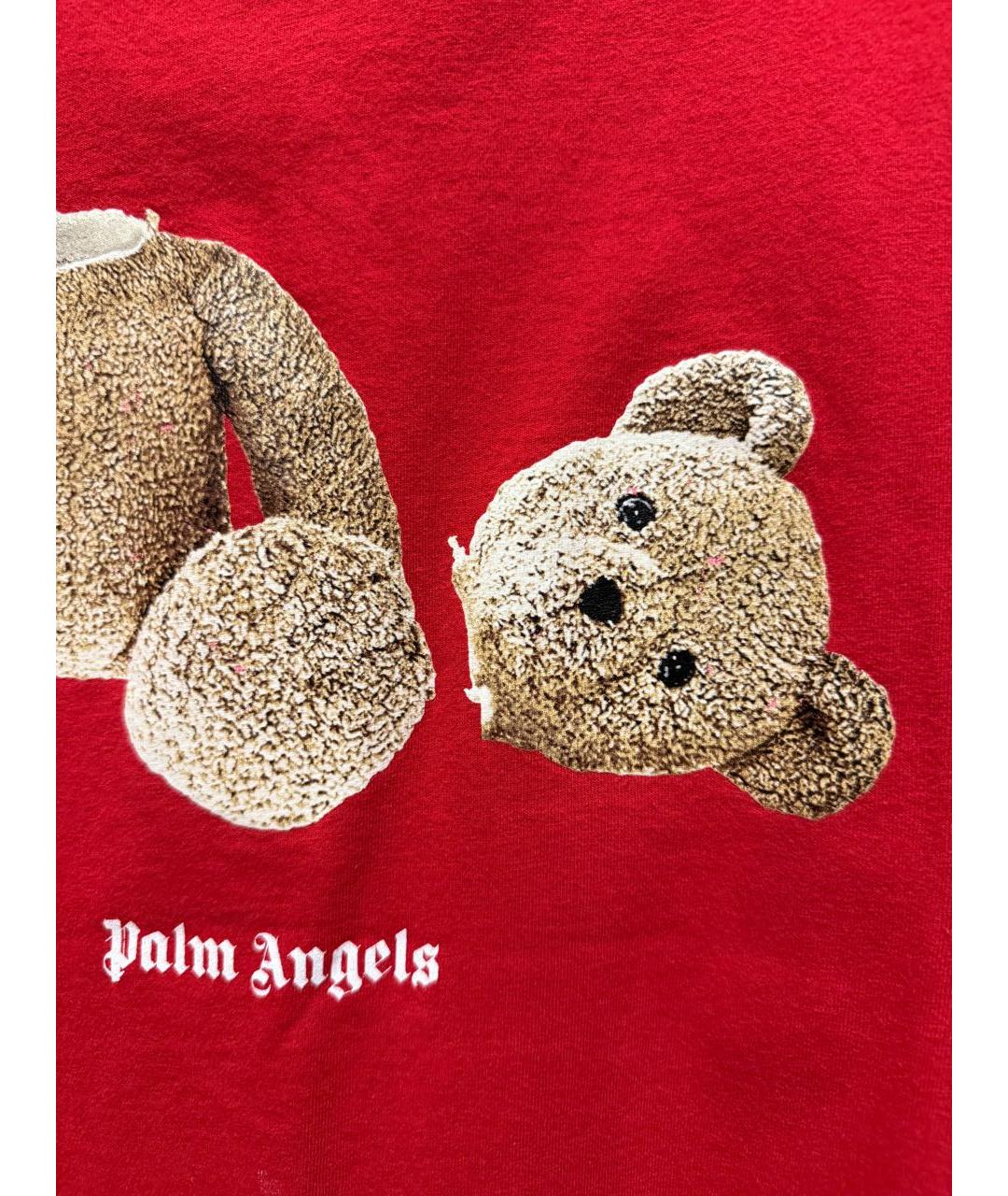 PALM ANGELS Красная хлопковая футболка, фото 6