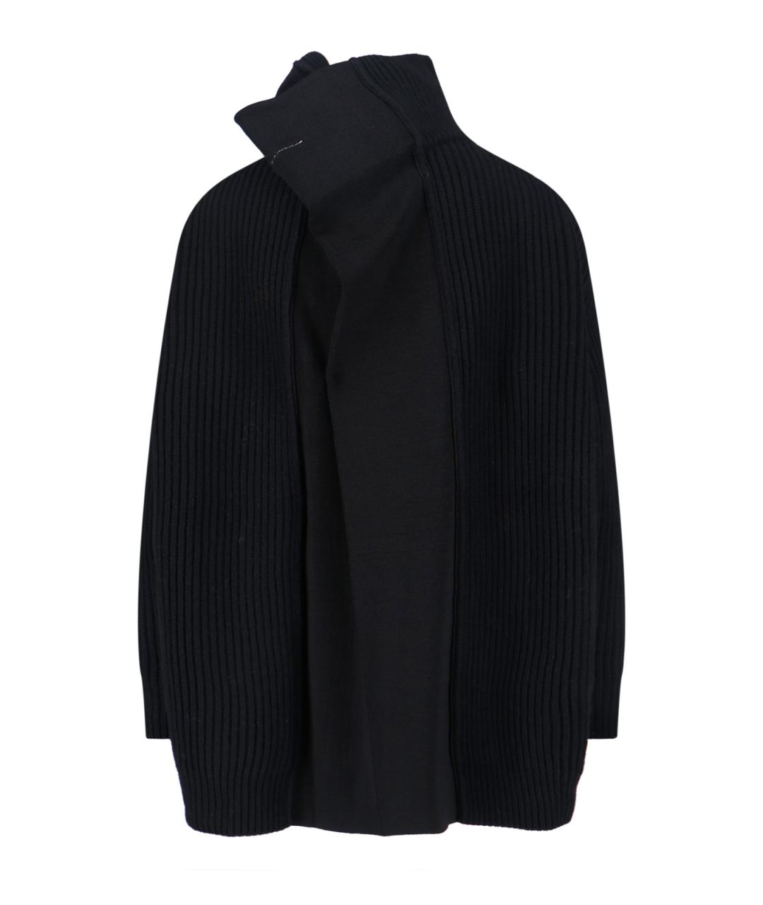 MM6 MAISON MARGIELA Черный шерстяной кардиган, фото 2