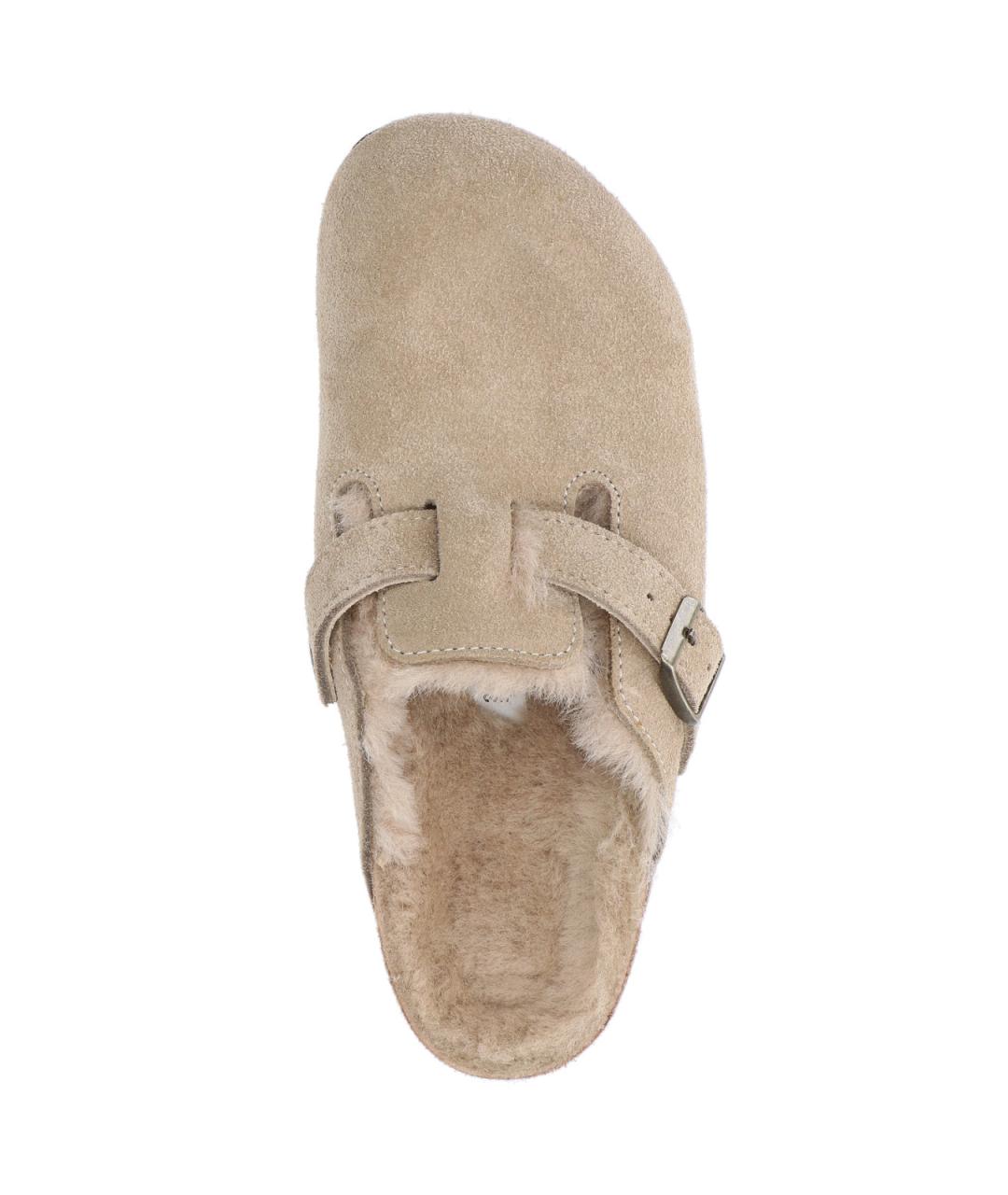 BIRKENSTOCK Бежевые замшевые мюли, фото 5