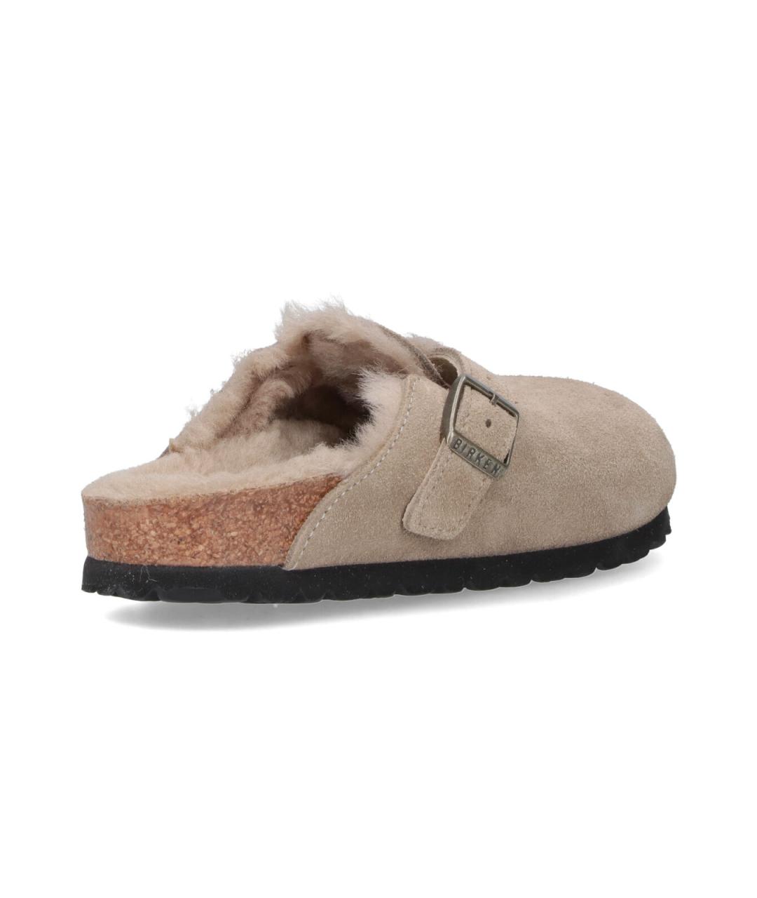 BIRKENSTOCK Бежевые замшевые мюли, фото 4