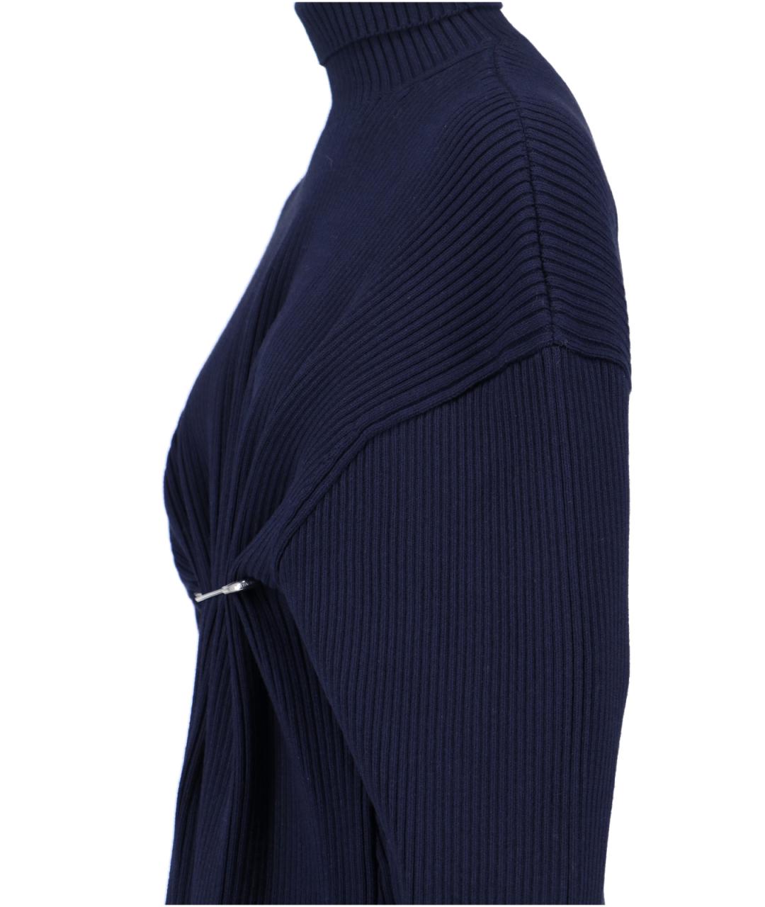BALENCIAGA Синее шерстяное платье, фото 3