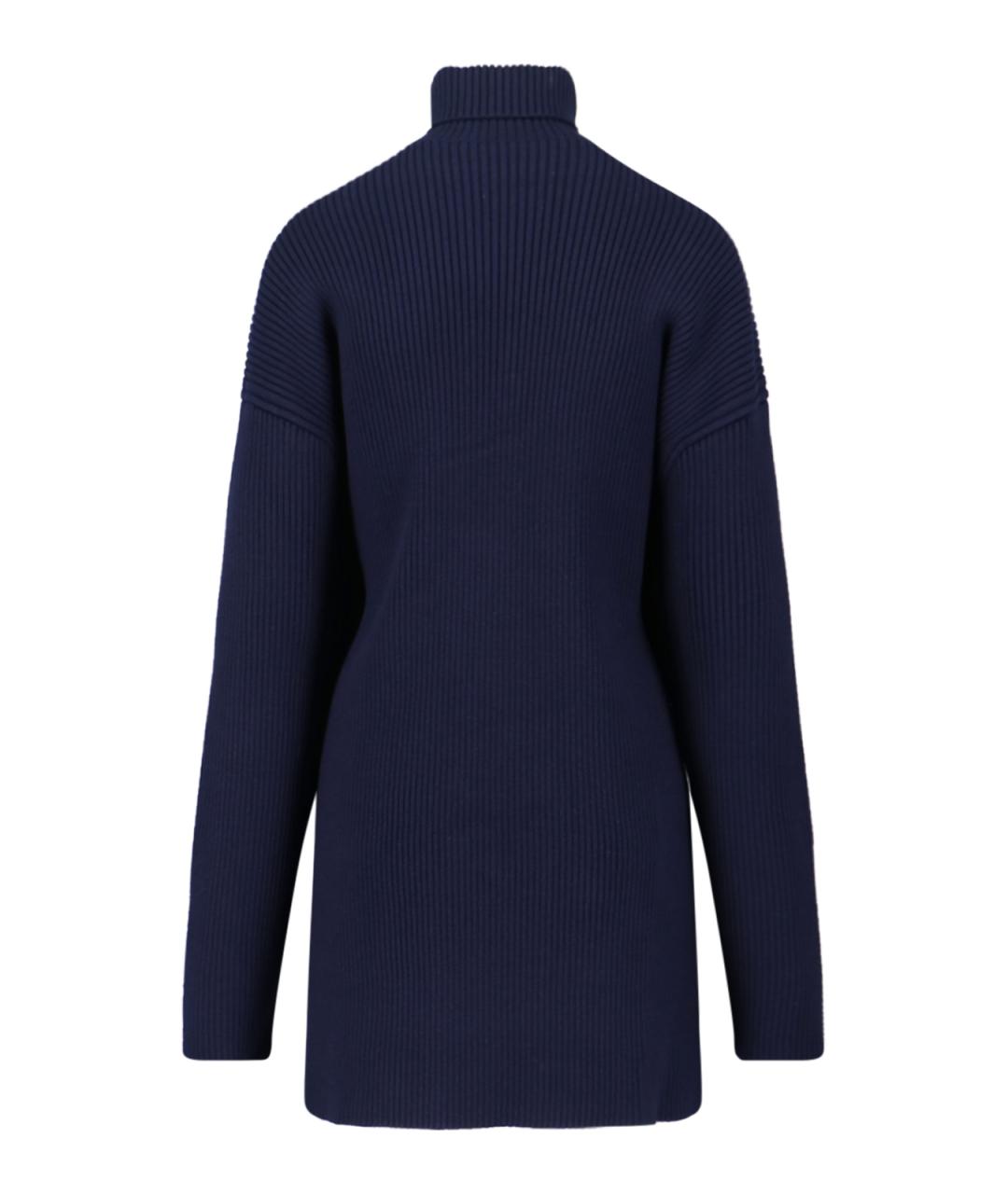 BALENCIAGA Синее шерстяное платье, фото 2