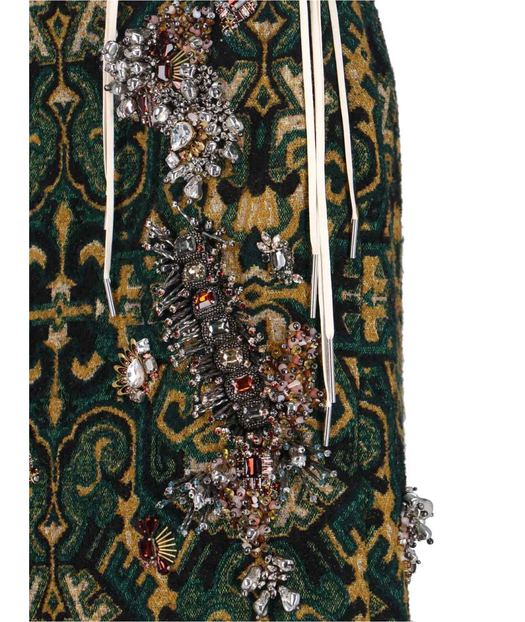DRIES VAN NOTEN Зеленая юбка миди, фото 4