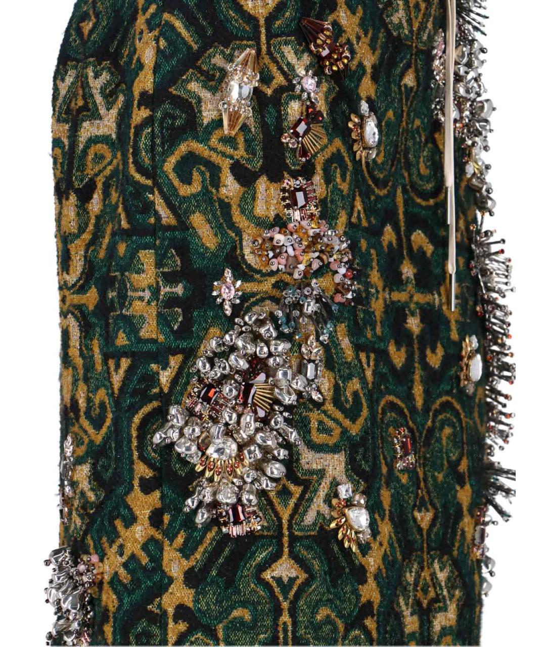DRIES VAN NOTEN Зеленая юбка миди, фото 5