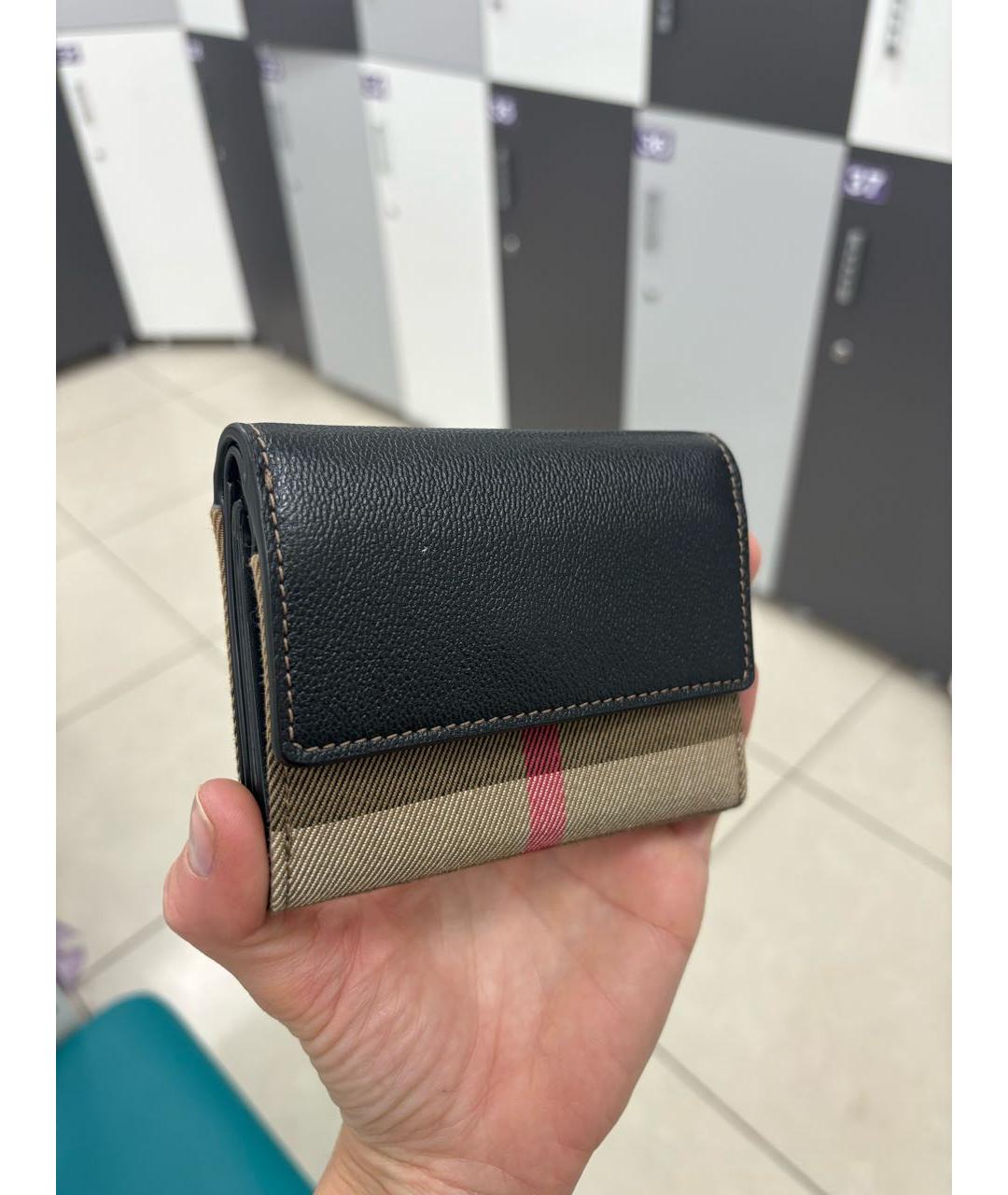 BURBERRY Черный кошелек из искусственной кожи, фото 2