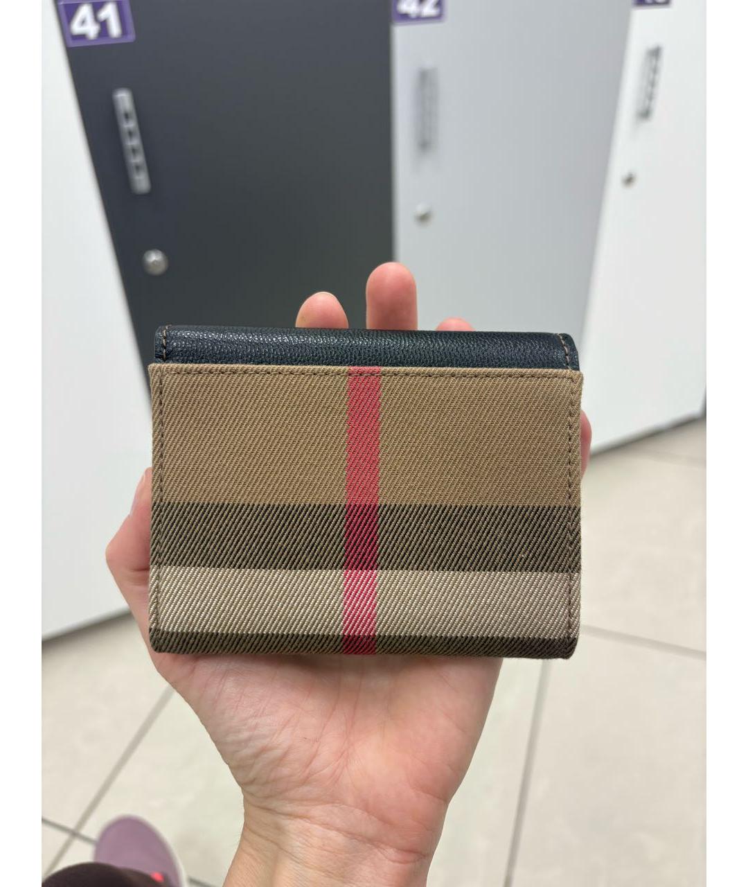 BURBERRY Черный кошелек из искусственной кожи, фото 3