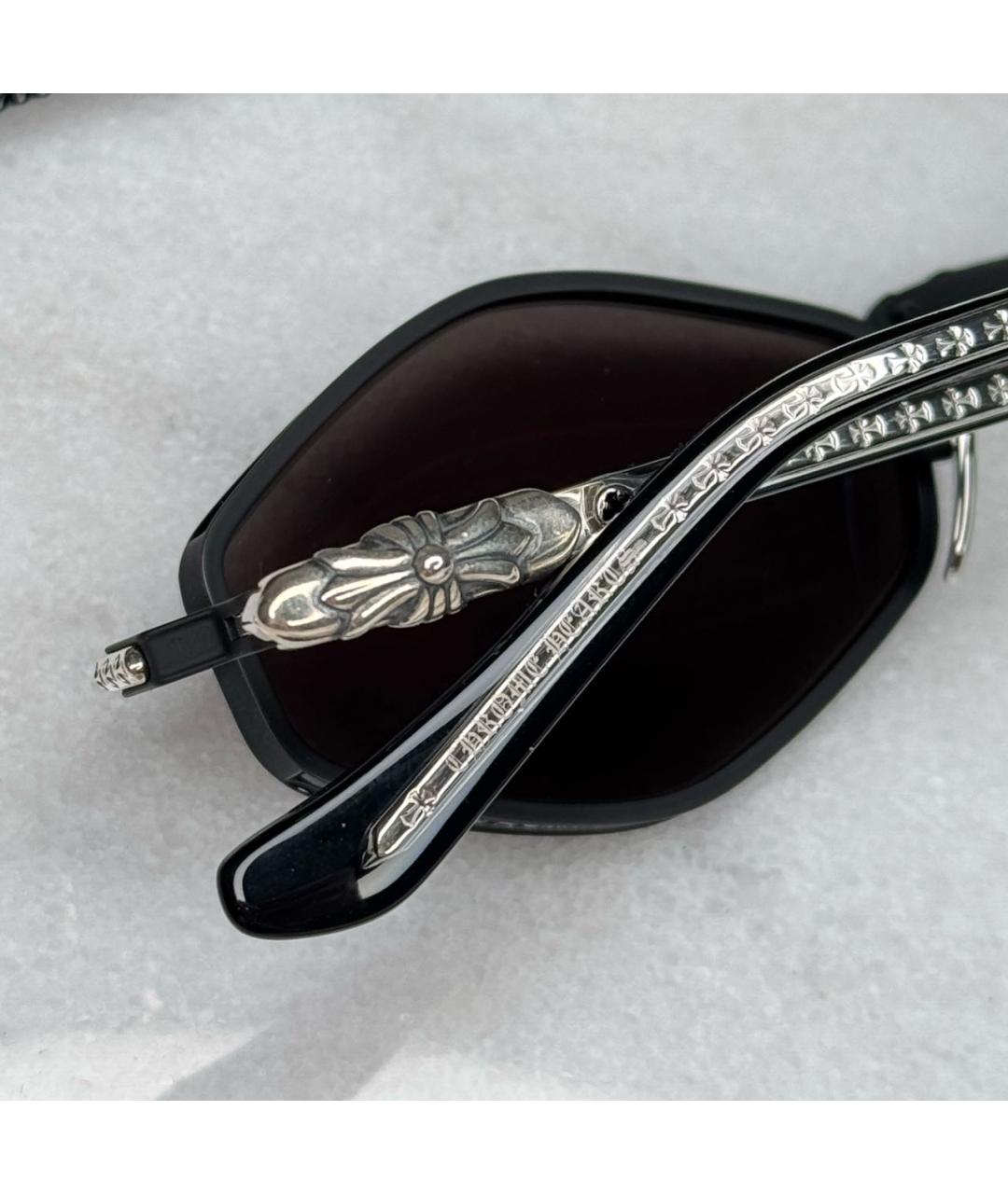 CHROME HEARTS Черные пластиковые солнцезащитные очки, фото 3