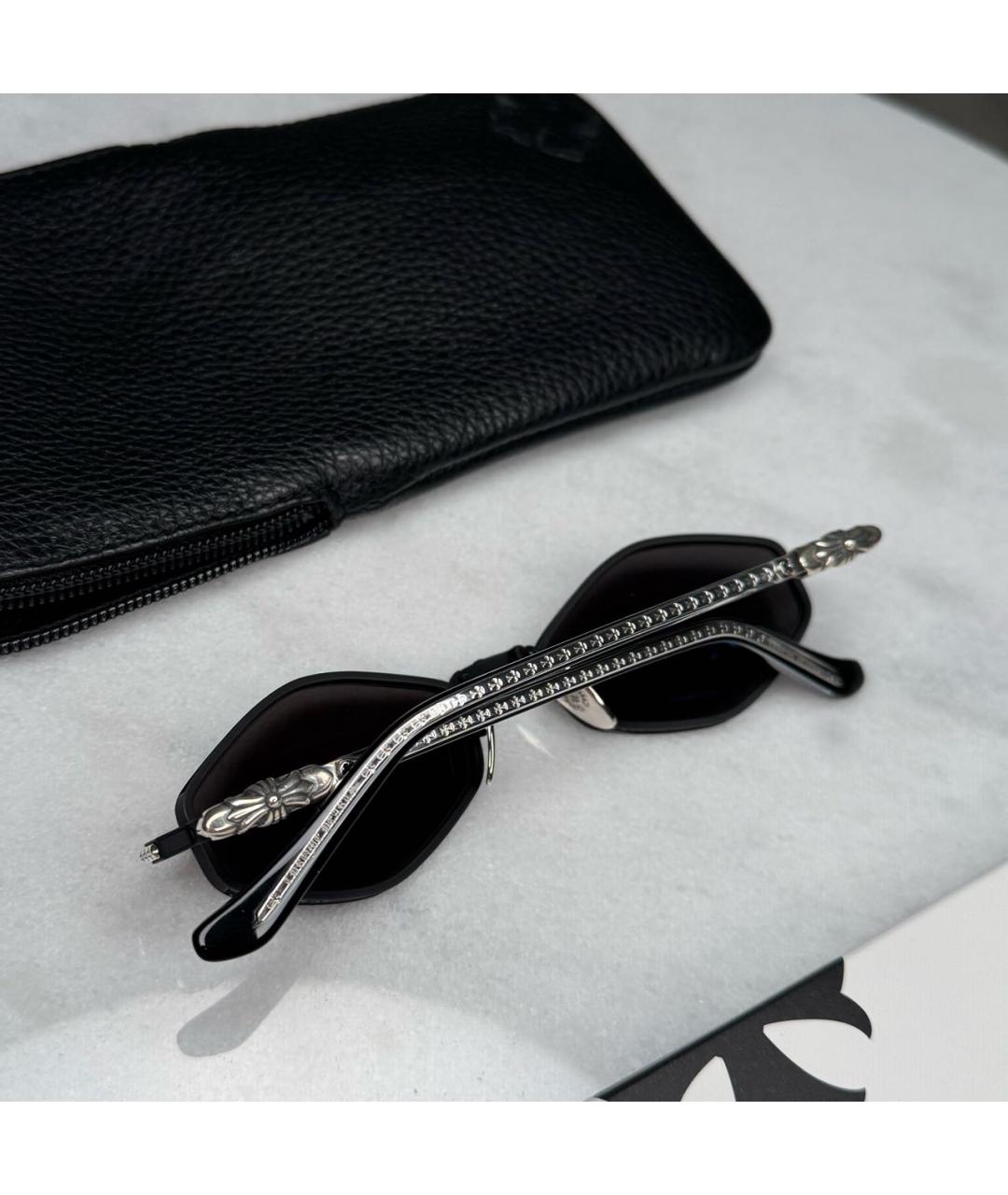 CHROME HEARTS Черные пластиковые солнцезащитные очки, фото 2