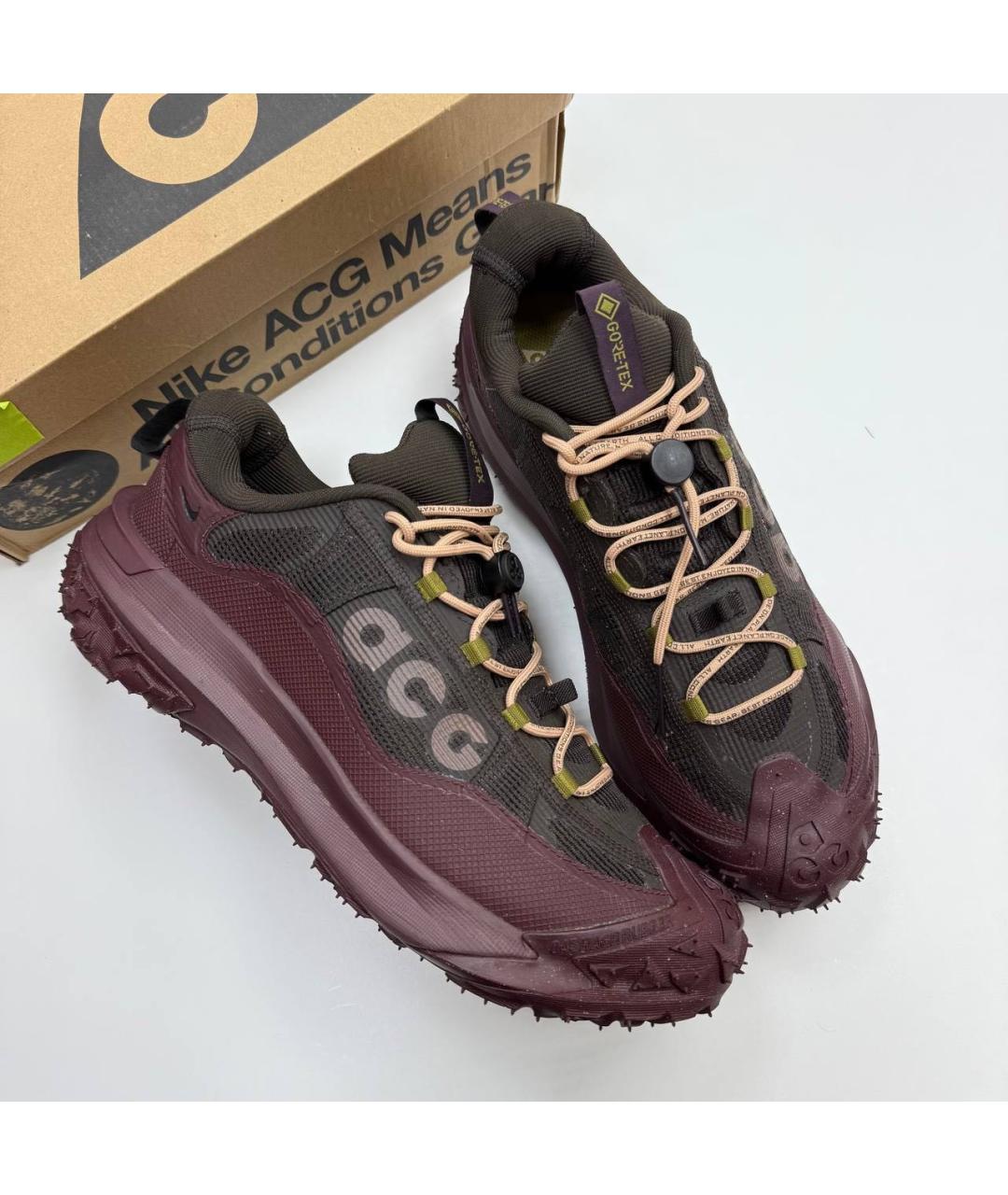 NIKE ACG Коричневые резиновые низкие кроссовки / кеды, фото 2