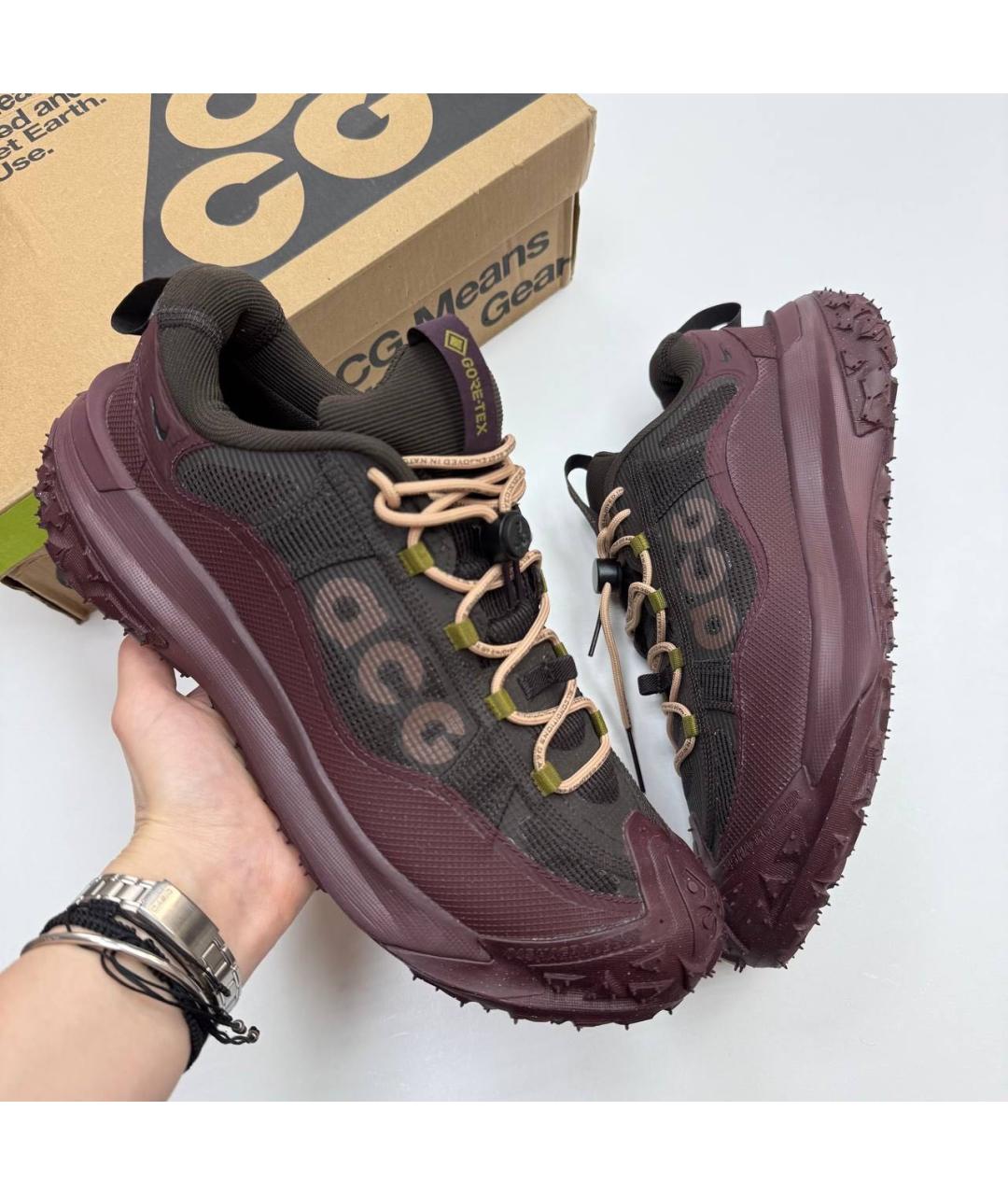 NIKE ACG Коричневые резиновые низкие кроссовки / кеды, фото 7