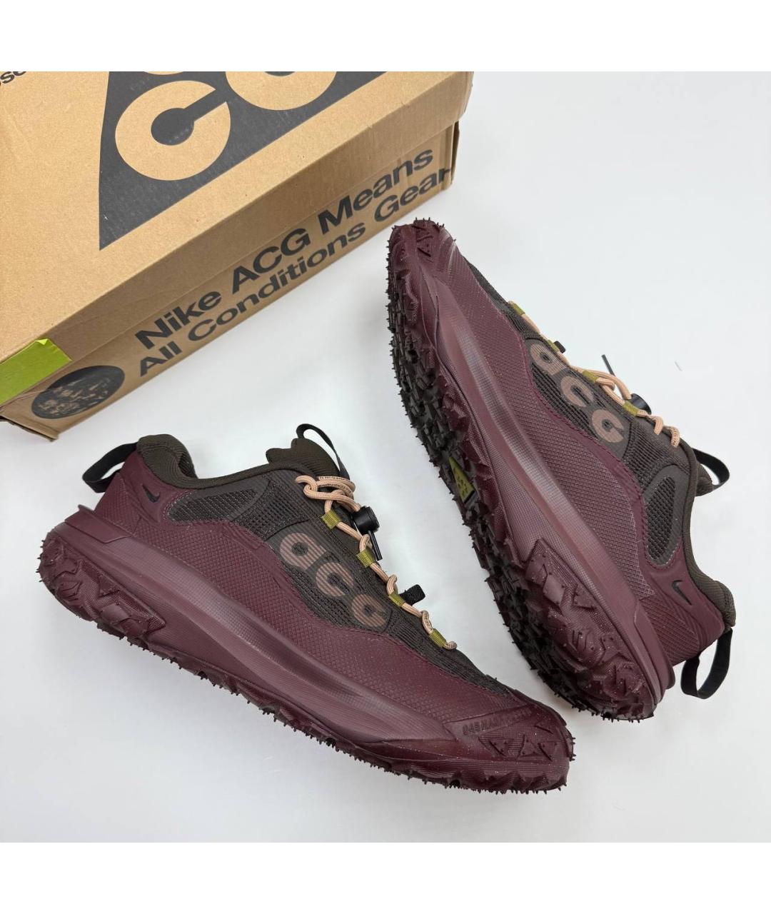 NIKE ACG Коричневые резиновые низкие кроссовки / кеды, фото 3