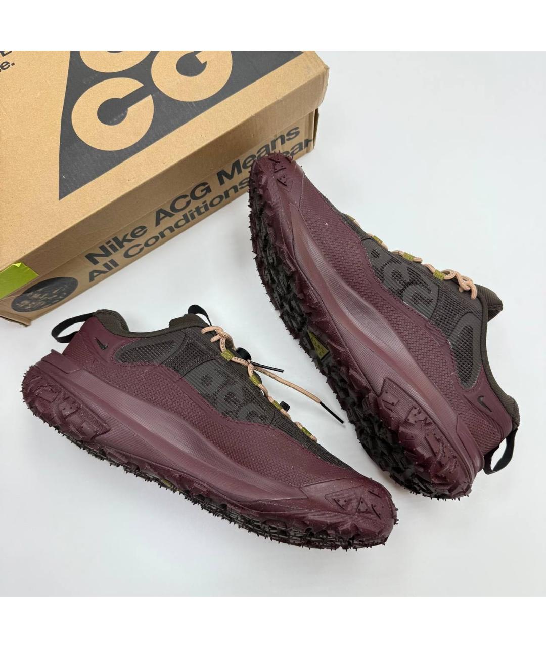 NIKE ACG Коричневые резиновые низкие кроссовки / кеды, фото 4