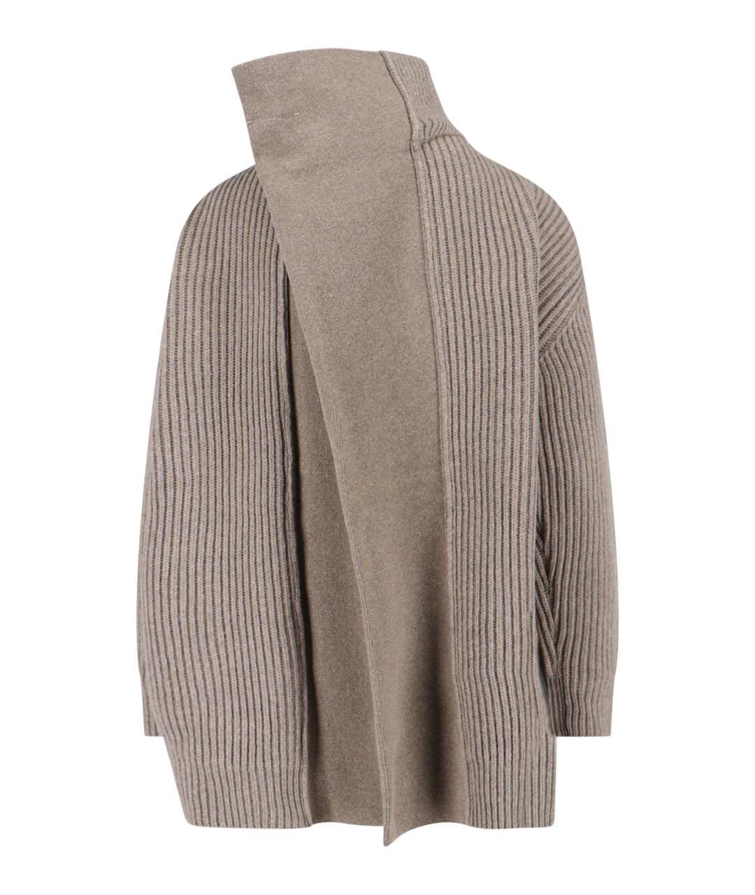 MM6 MAISON MARGIELA Бежевый шерстяной джемпер / свитер, фото 2