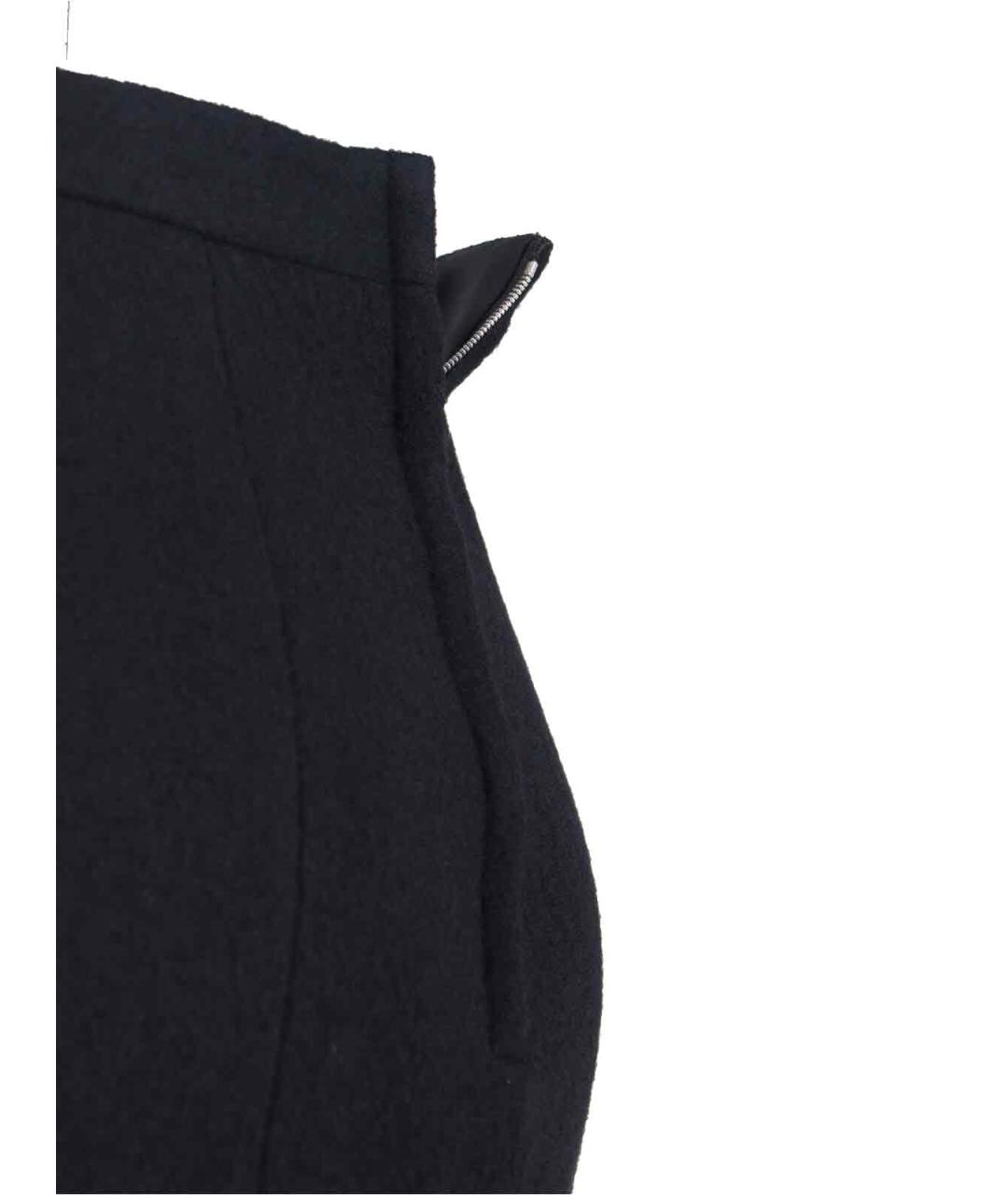 DOLCE&GABBANA Черная шерстяная юбка миди, фото 3