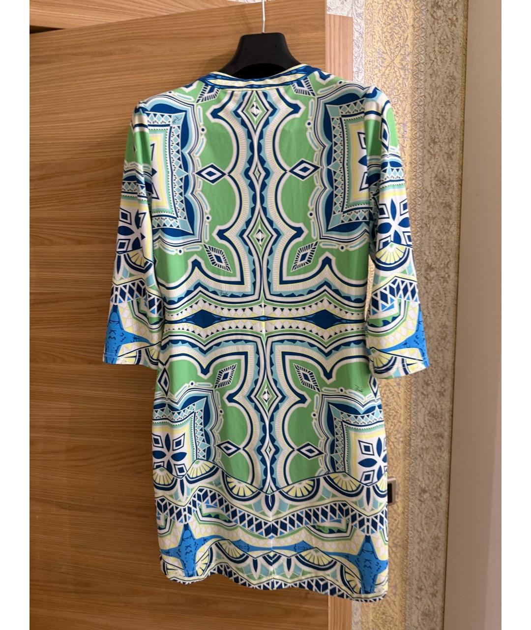 EMILIO PUCCI Мульти шелковое повседневное платье, фото 8