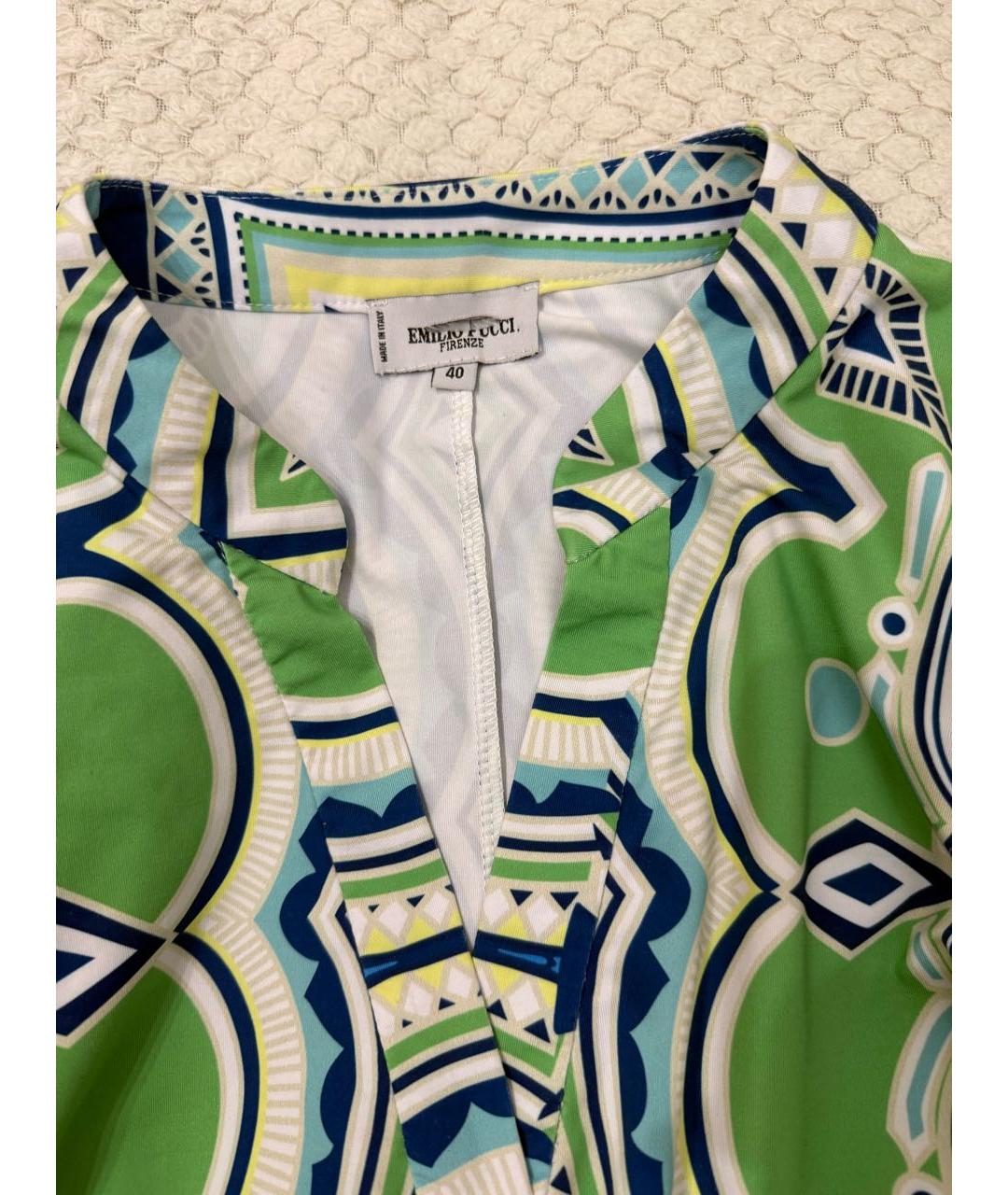 EMILIO PUCCI Мульти шелковое повседневное платье, фото 2
