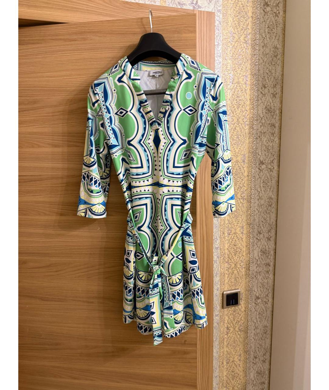 EMILIO PUCCI Мульти шелковое повседневное платье, фото 6