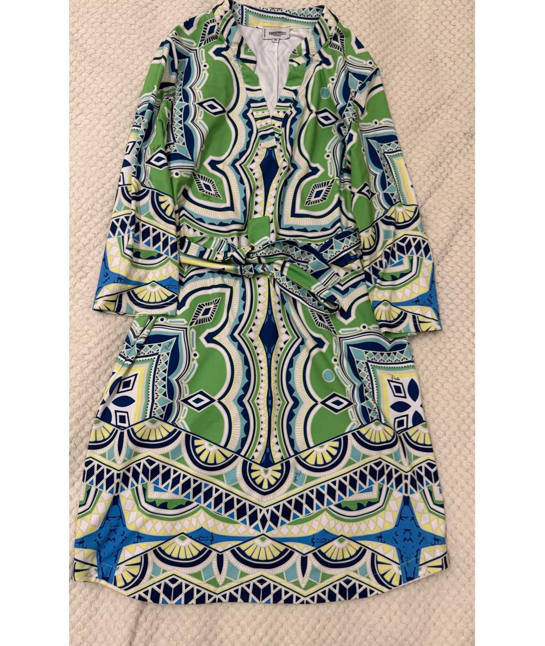 EMILIO PUCCI Мульти шелковое повседневное платье, фото 9