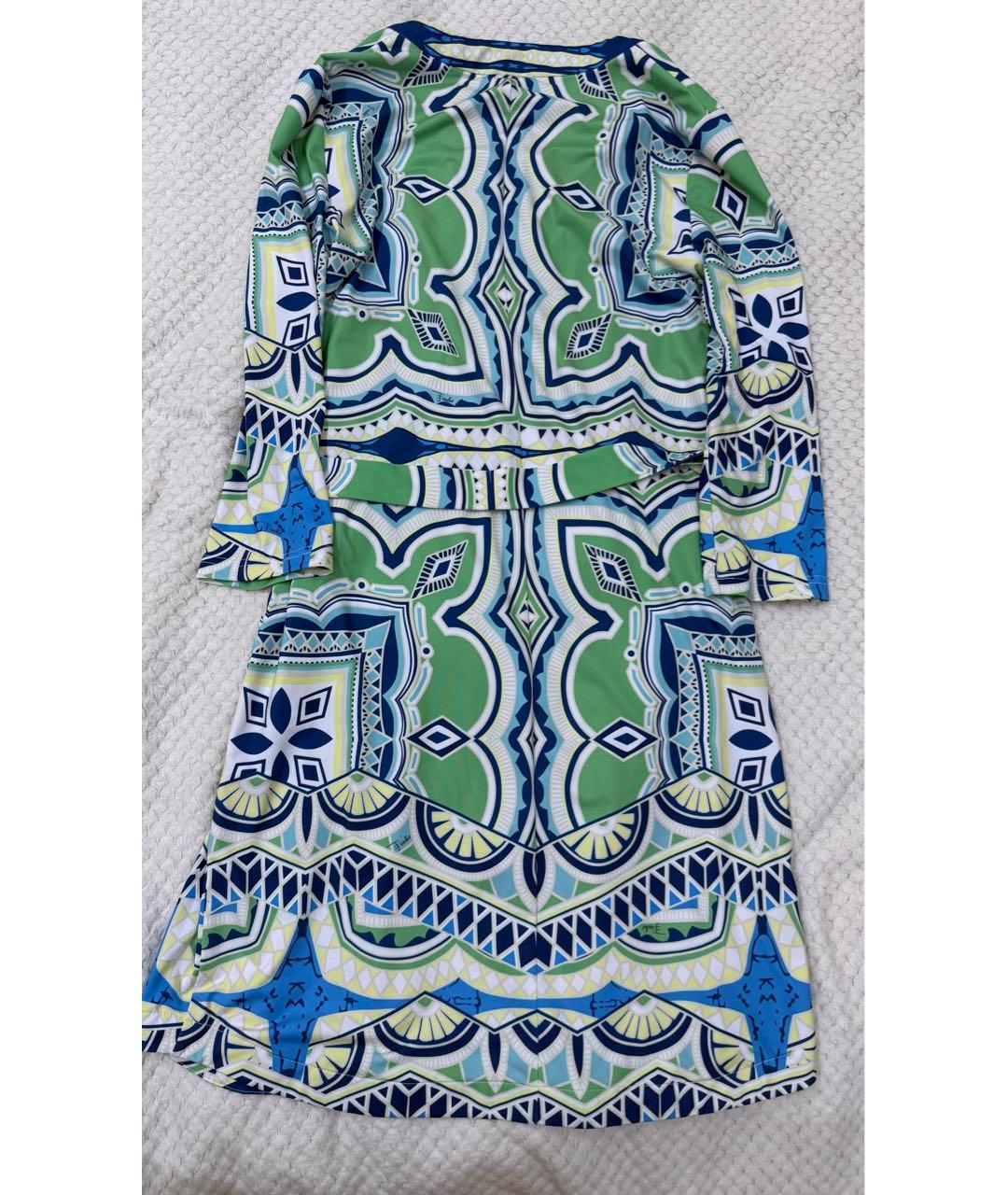 EMILIO PUCCI Мульти шелковое повседневное платье, фото 5