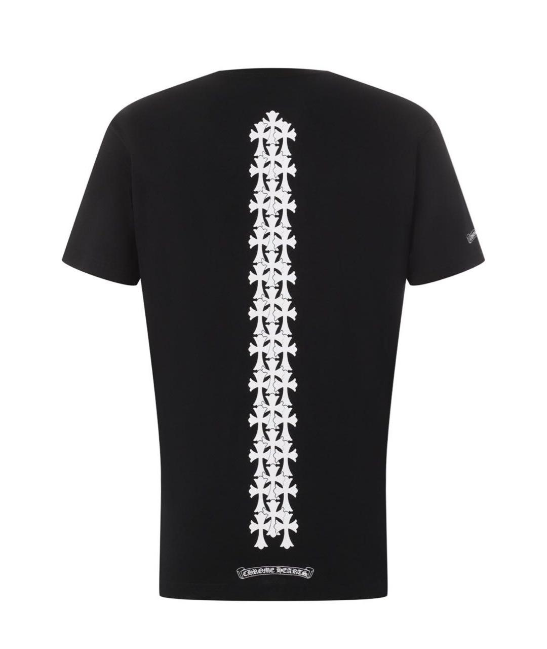 CHROME HEARTS Черная хлопковая футболка, фото 2