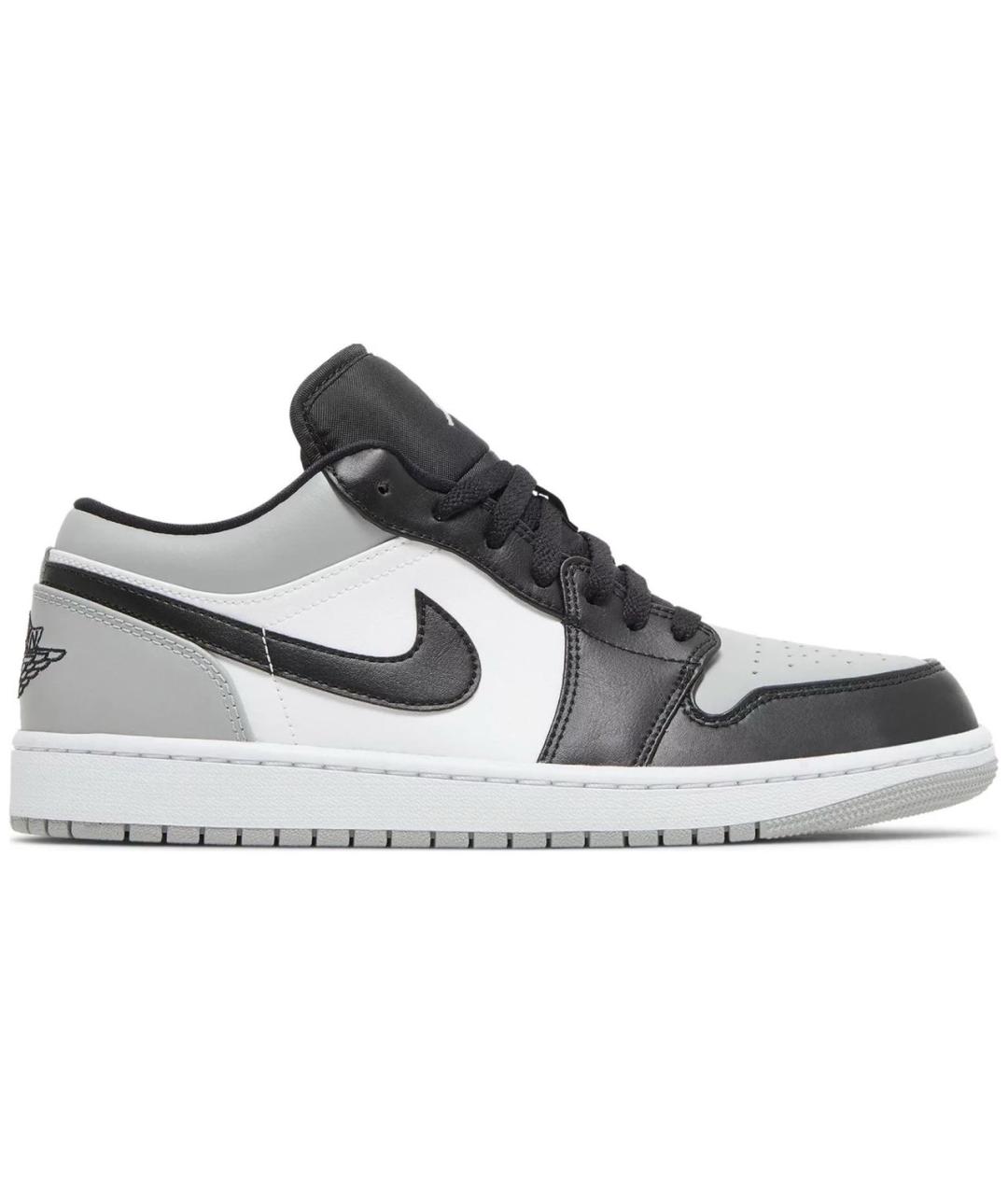 JORDAN Серые кожаные низкие кроссовки / кеды, фото 1