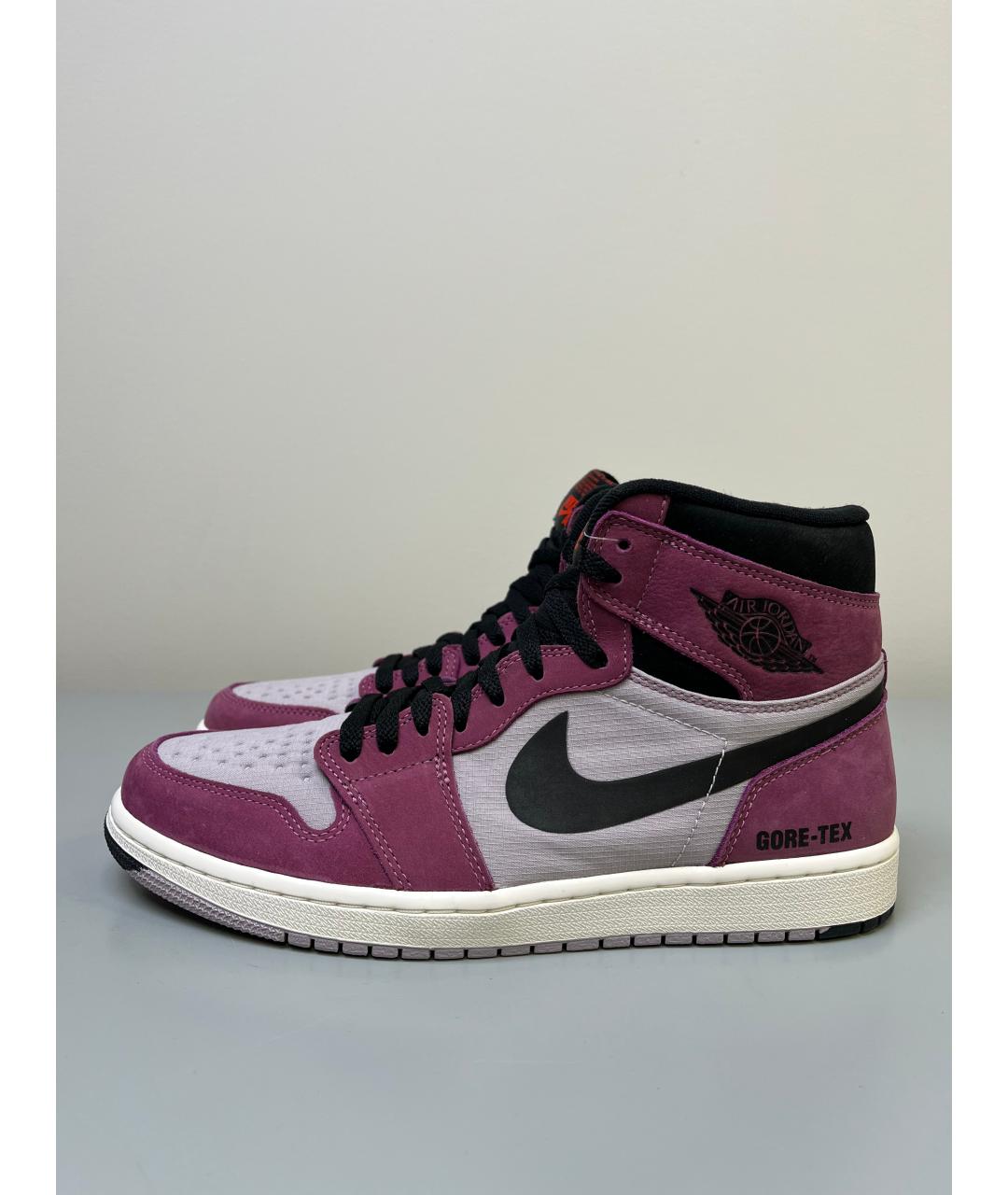 JORDAN Бордовые высокие кроссовки / кеды, фото 3