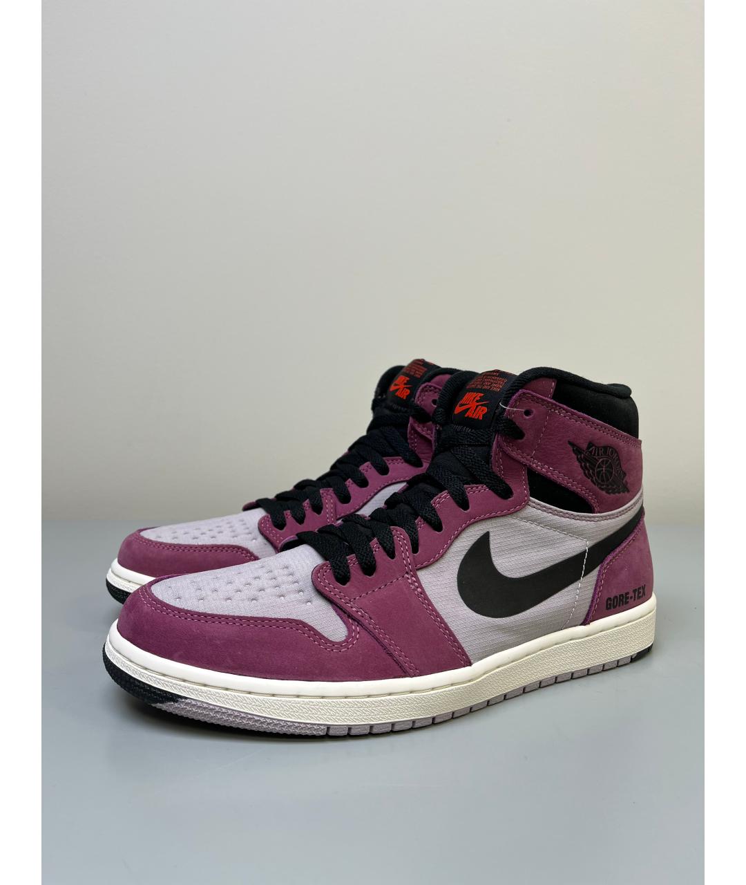 JORDAN Бордовые высокие кроссовки / кеды, фото 2