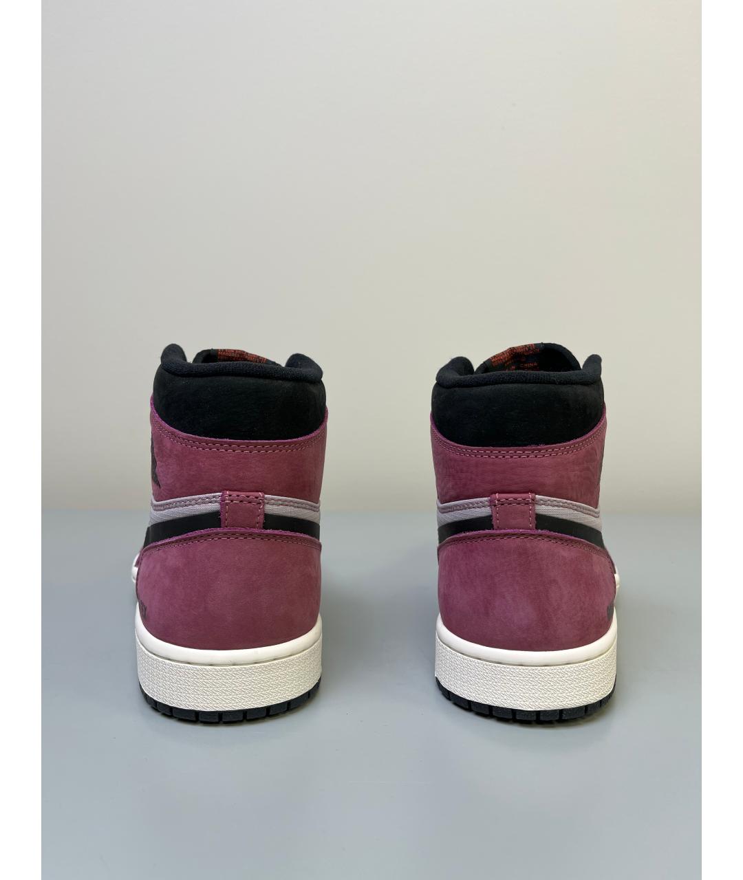 JORDAN Бордовые высокие кроссовки / кеды, фото 5