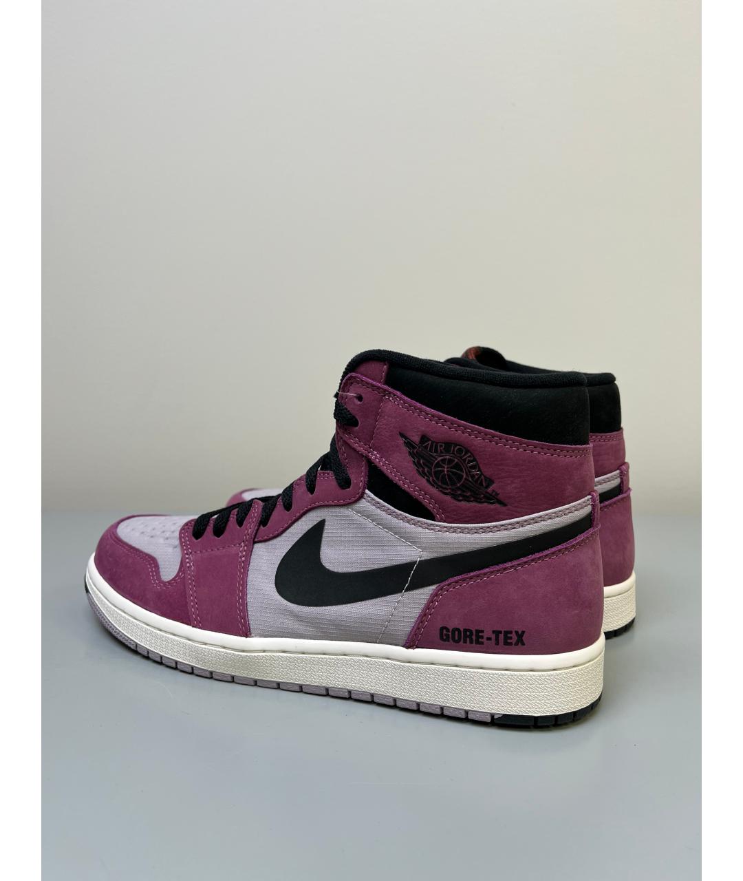 JORDAN Бордовые высокие кроссовки / кеды, фото 4