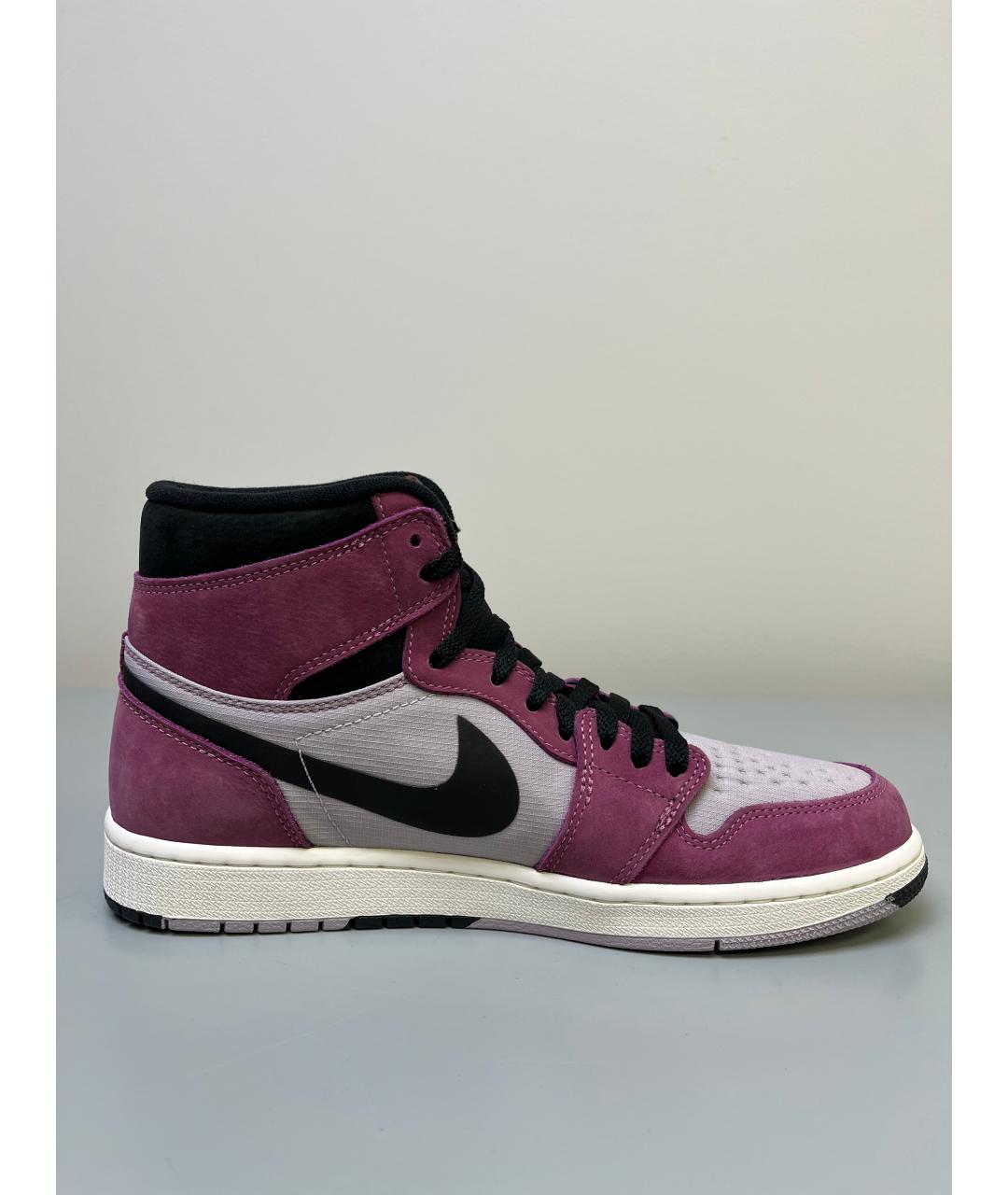 JORDAN Бордовые высокие кроссовки / кеды, фото 7