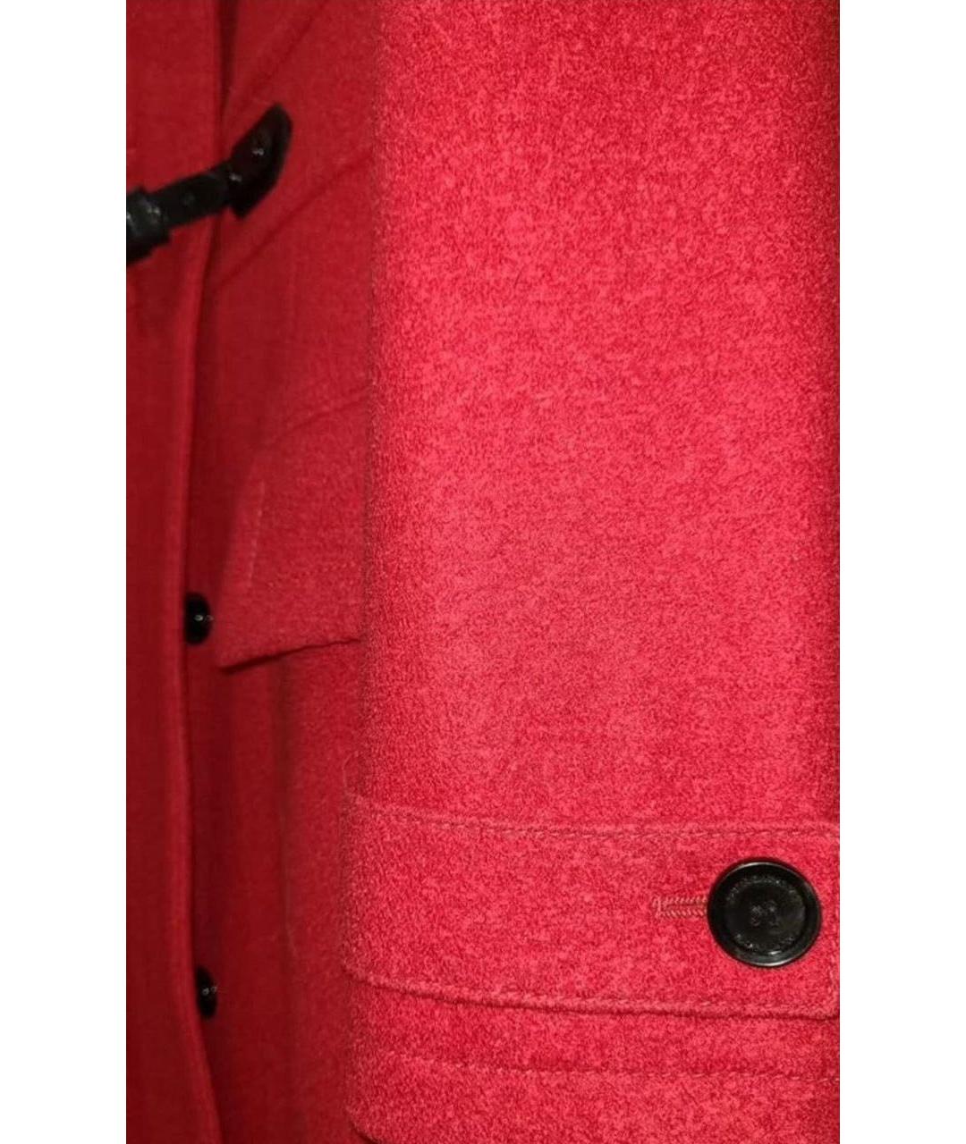 BURBERRY Красное шерстяное пальто, фото 3