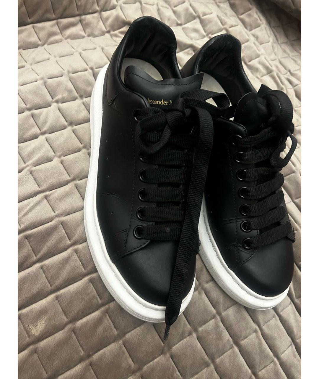 ALEXANDER MCQUEEN Черные кожаные кеды, фото 5