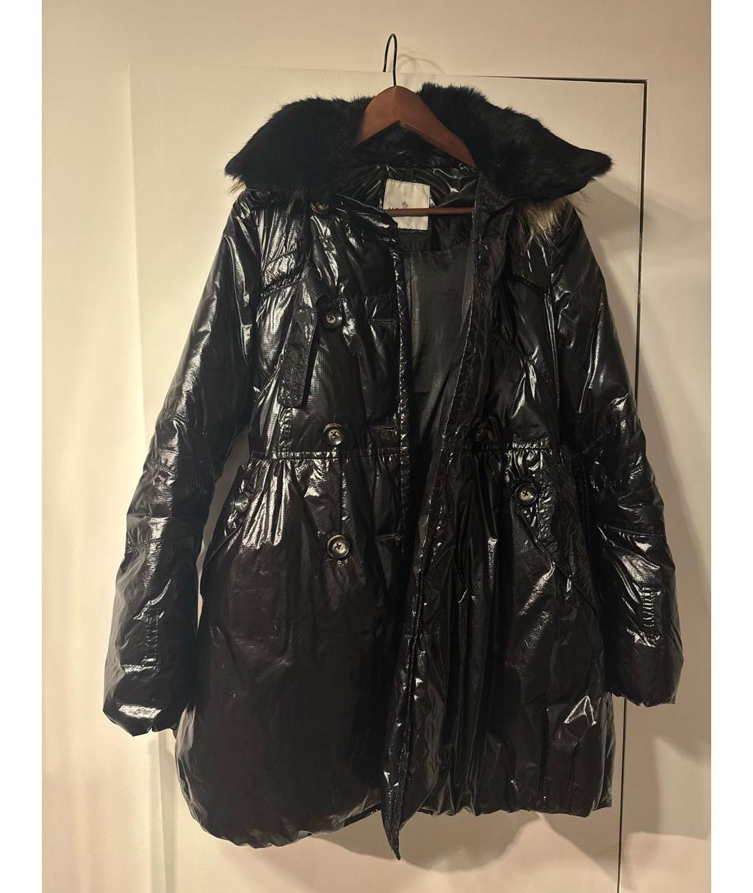 MONCLER Черный полиамидовый пуховик, фото 5