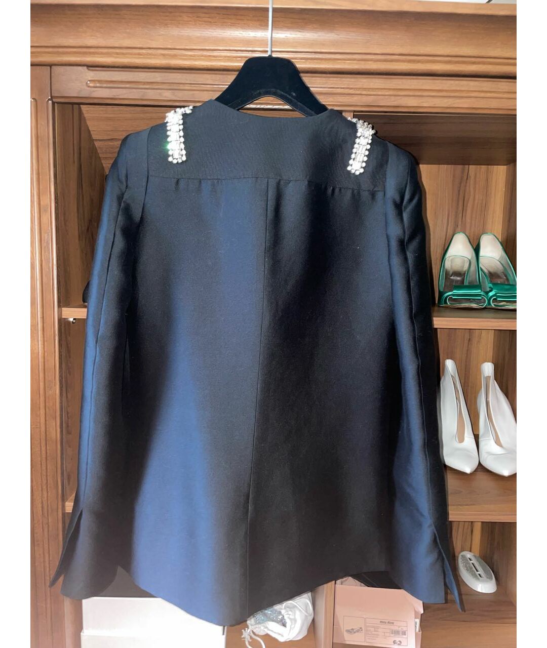 THOMAS WYLDE Черный шелковый жакет/пиджак, фото 2