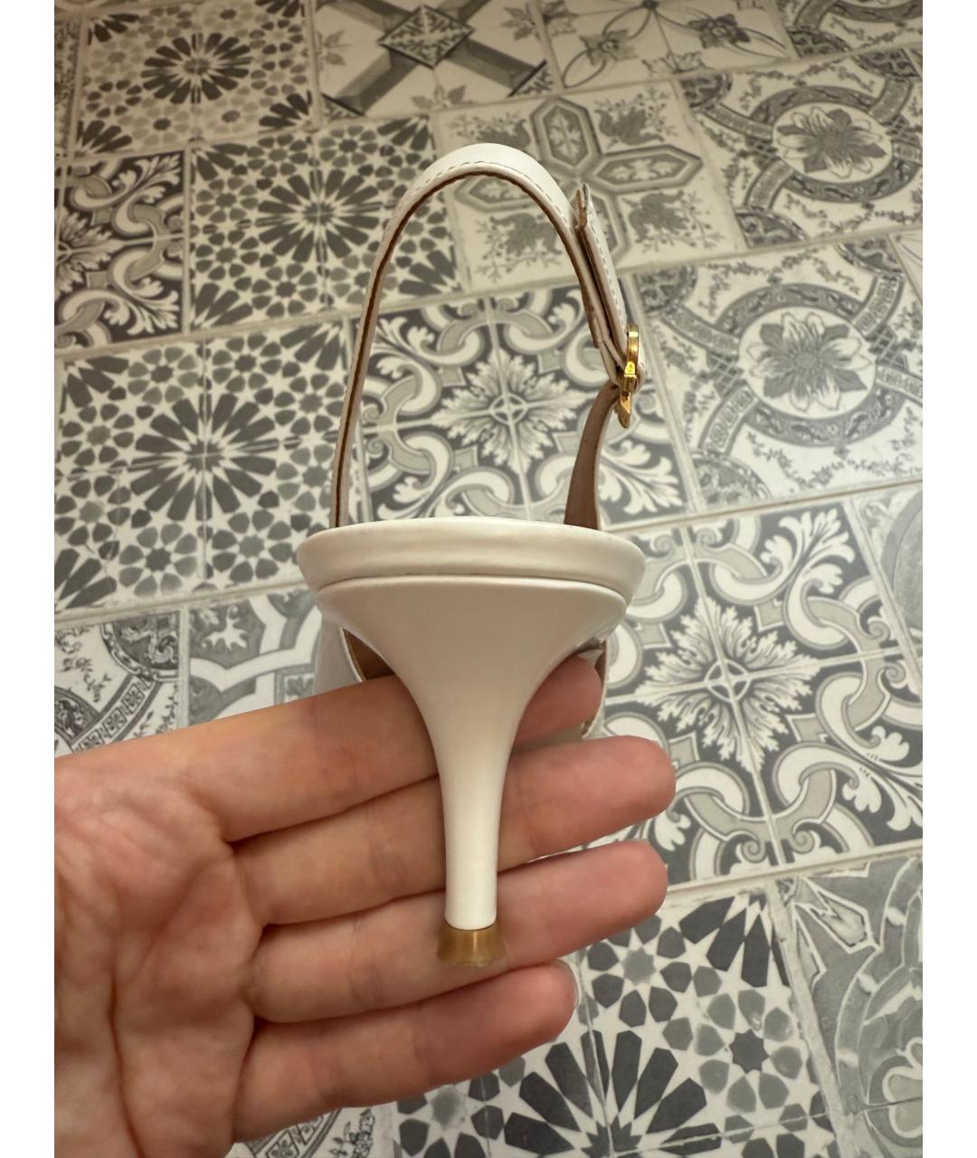 GIANVITO ROSSI Белые кожаные туфли, фото 3