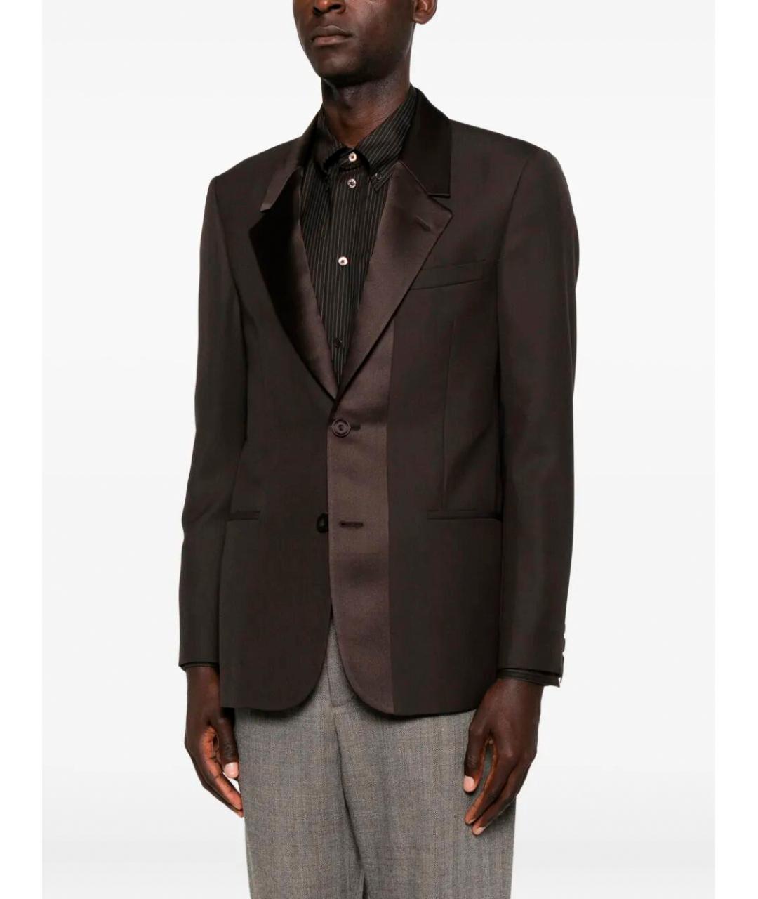 FENDI Коричневый полиэстеровый пиджак, фото 4