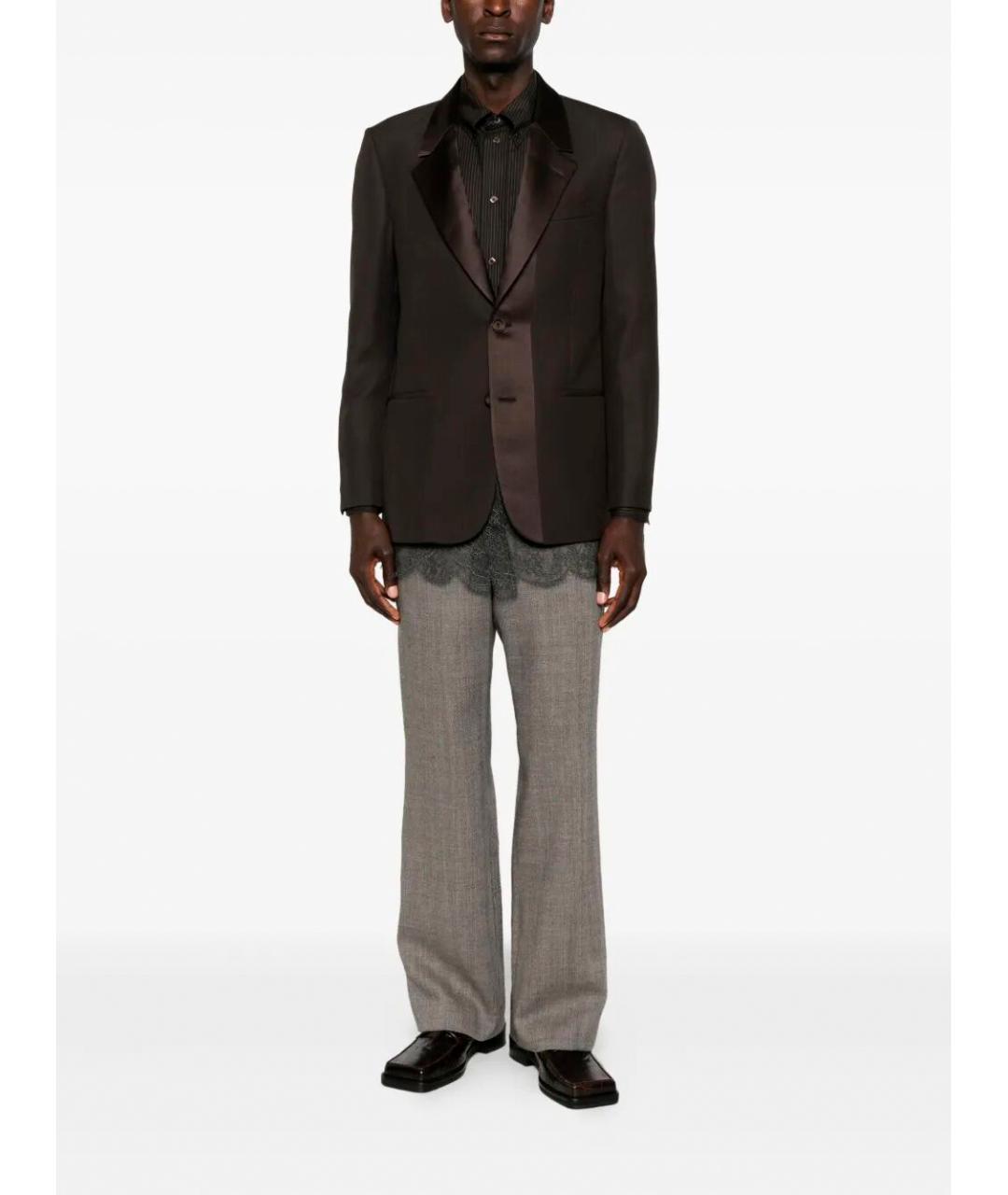 FENDI Коричневый полиэстеровый пиджак, фото 2